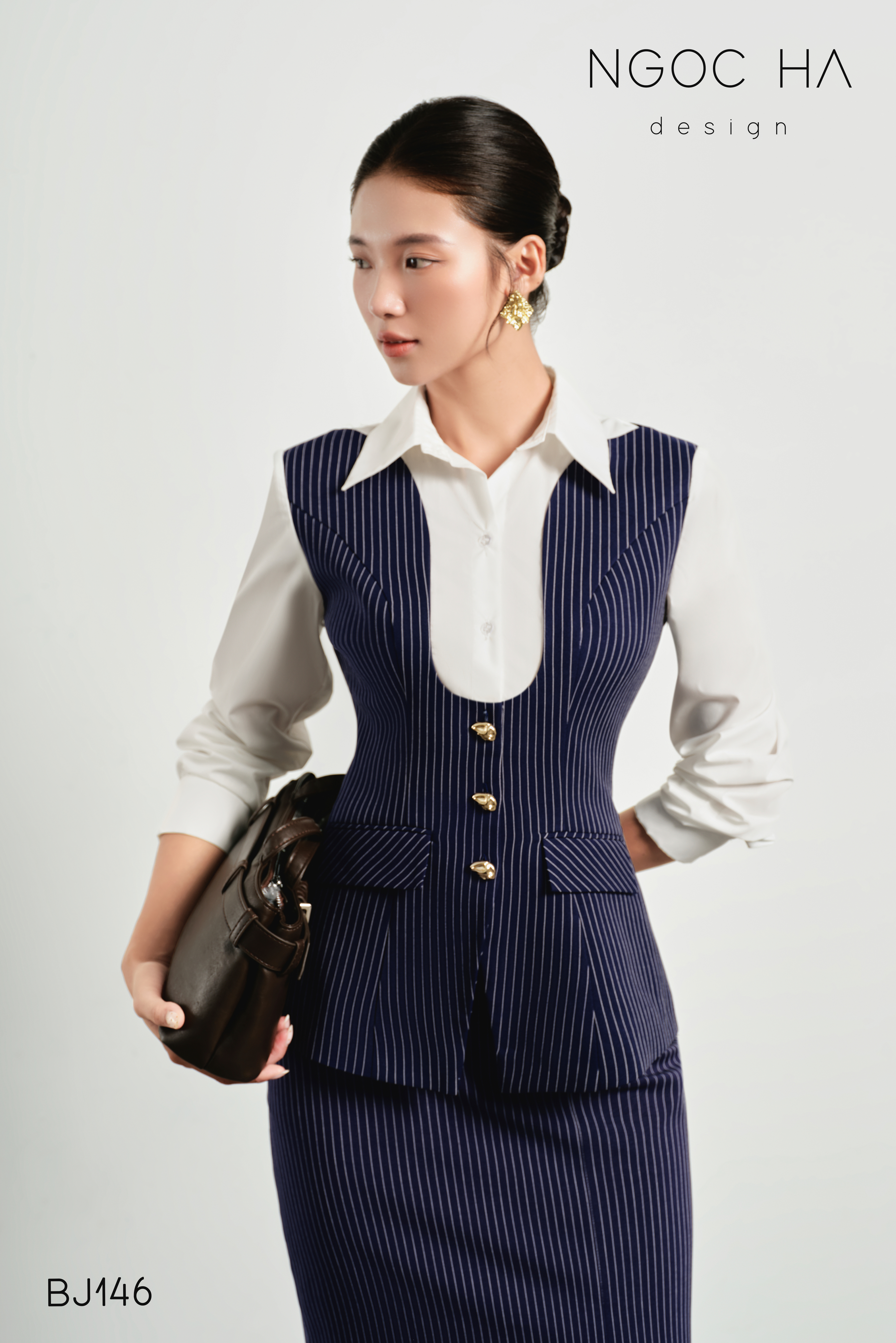 Camille Set_ Bộ Kẻ Sọc Mix Cổ Sơ Mi BJ146_thumbnail_3