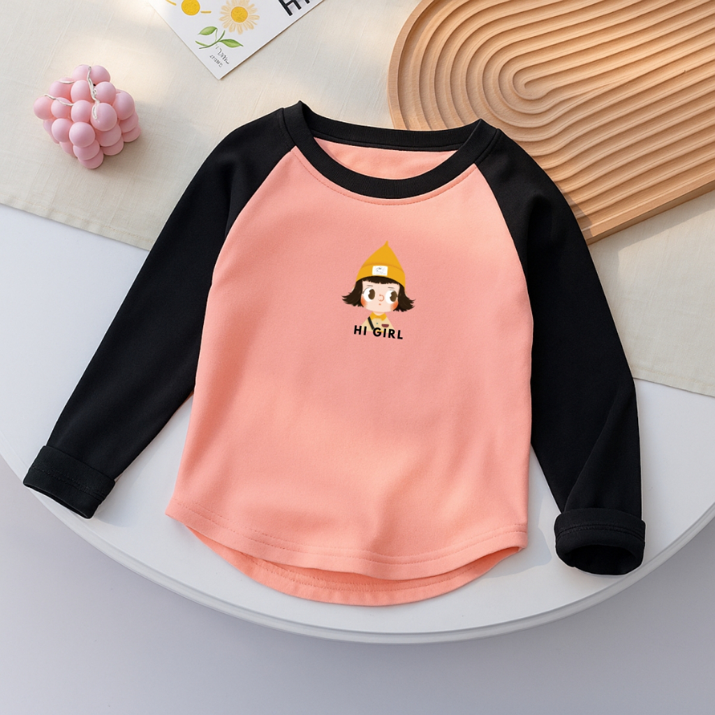 Áo thu đông cho bé gái  in hình bé gái hot trend chất borip co giãn 4 chiều - Loza Kids AD003_thumbnail_11