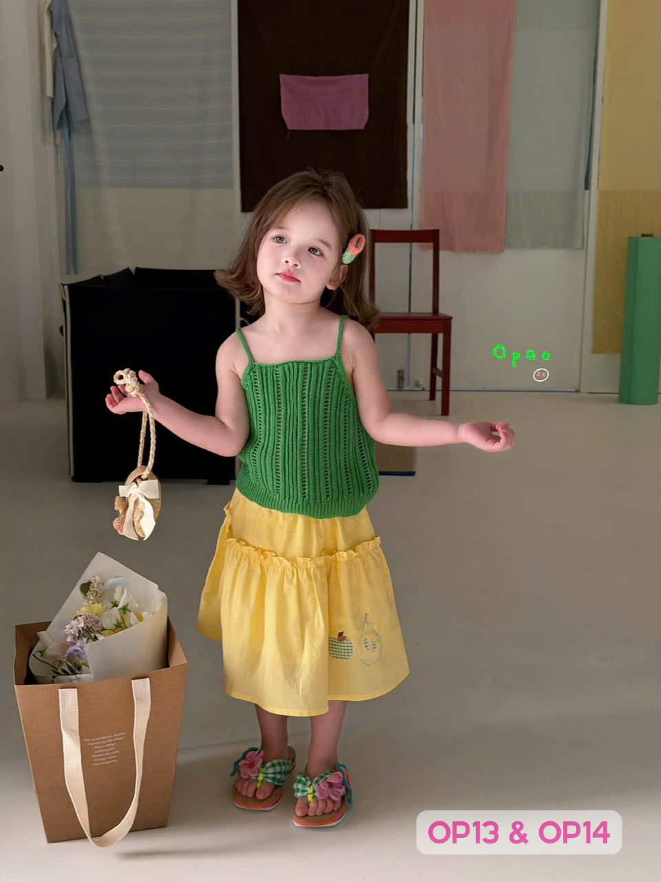 OP13 - Áo 2 dây len dệt kim hãng Opao