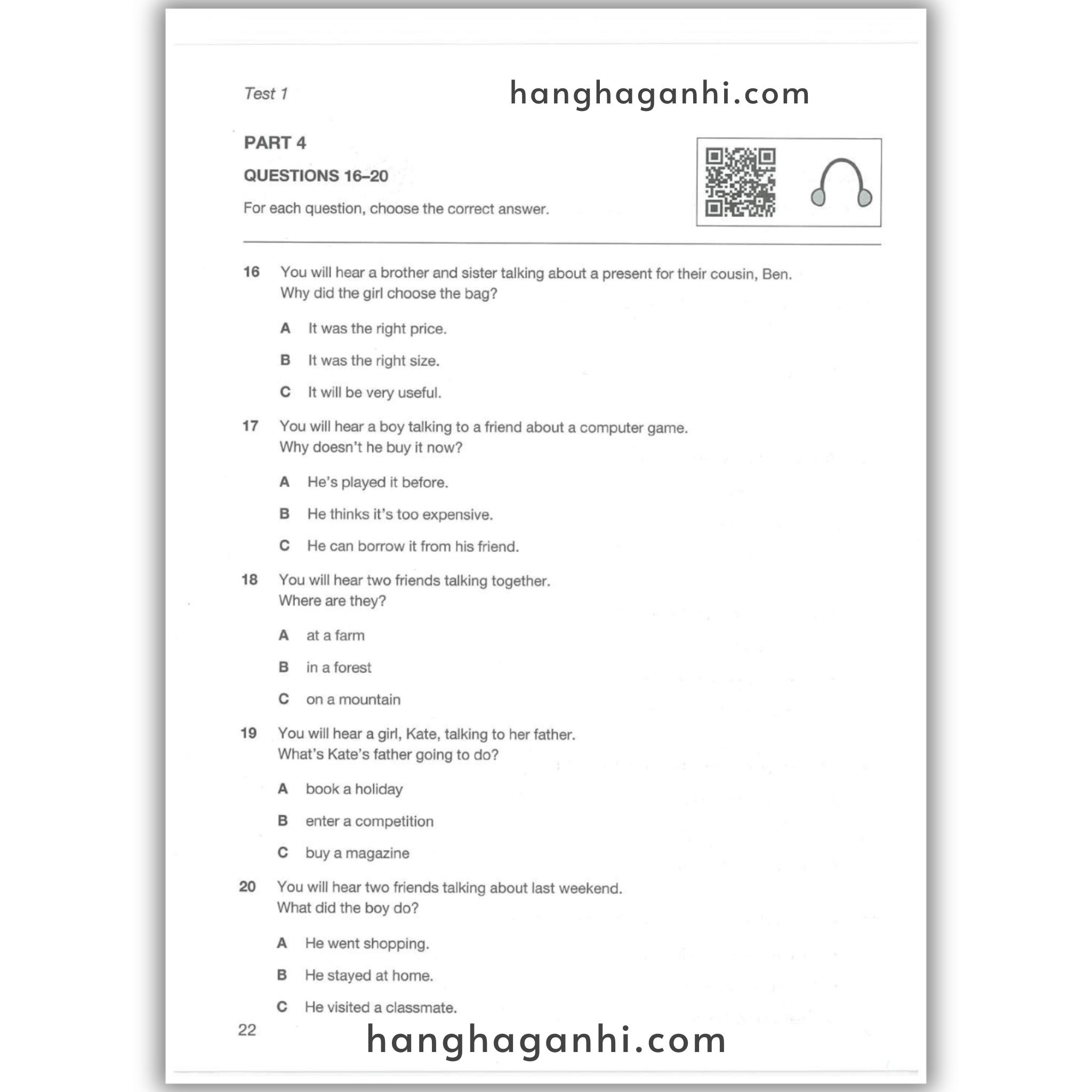 A2 Key for Schools 1 for the Revised 2020 Exam with Answers Authentic Practice Tests_thumbnail_12