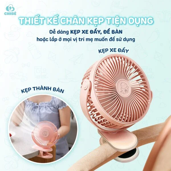QUẠT KẸP TÍCH ĐIỆN CHIBÉ - Xanh Than_thumbnail_4