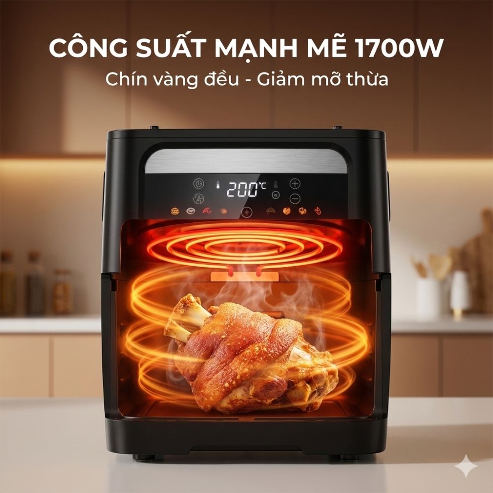 Nồi Chiên Không Dầu Kèm Vỉ Nướng 2-in-1 Mishio MK407: Nâng Tầm Món Ngon, Tiện Lợi Vượt Trội_thumbnail_11