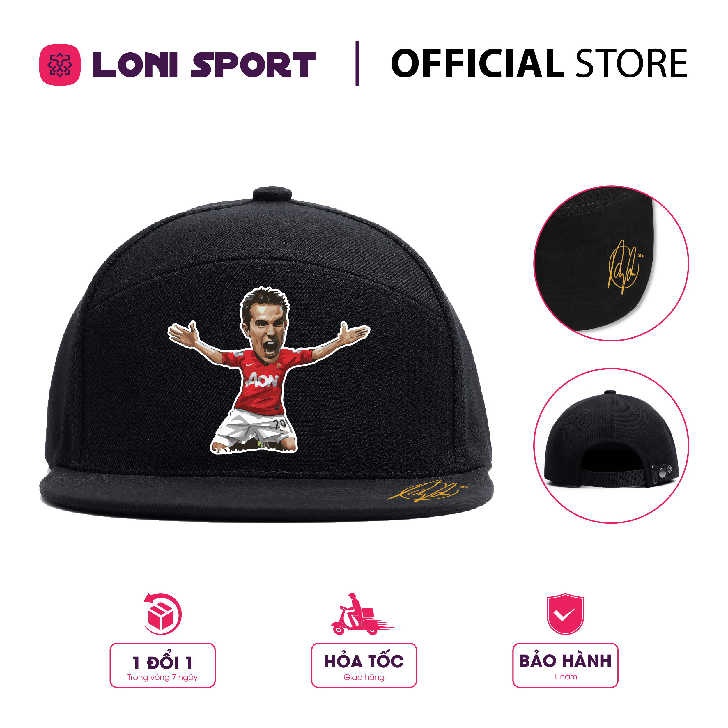 Nón Snapback khóa bấm kim loại - đen_thumbnail_10
