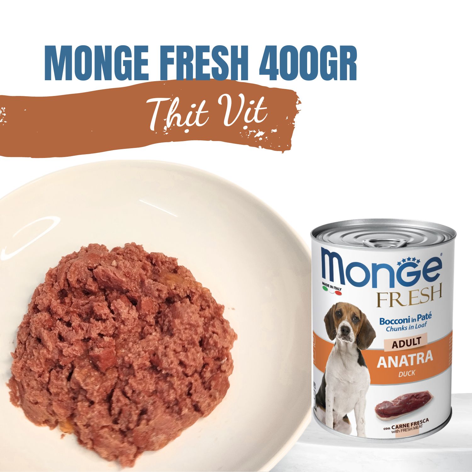 Pate MONGE Fresh cho chó 400gr (Hương vị Thịt Vịt)_thumbnail_2