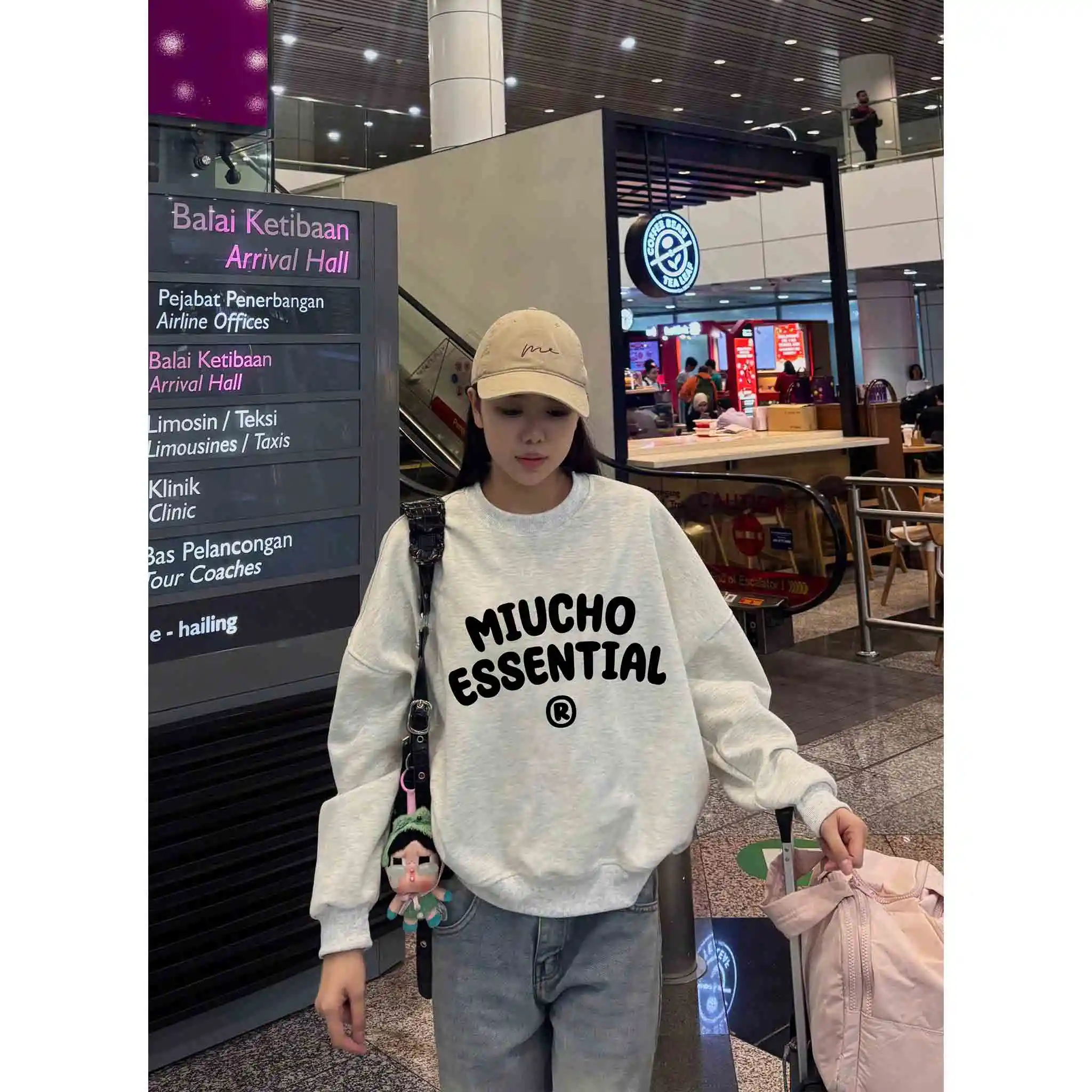 Áo Sweater boxy unisex Miucho Club vải nỉ 2 da cao cấp thoáng mát cổ tròn in chữ basic 2820_thumbnail_2