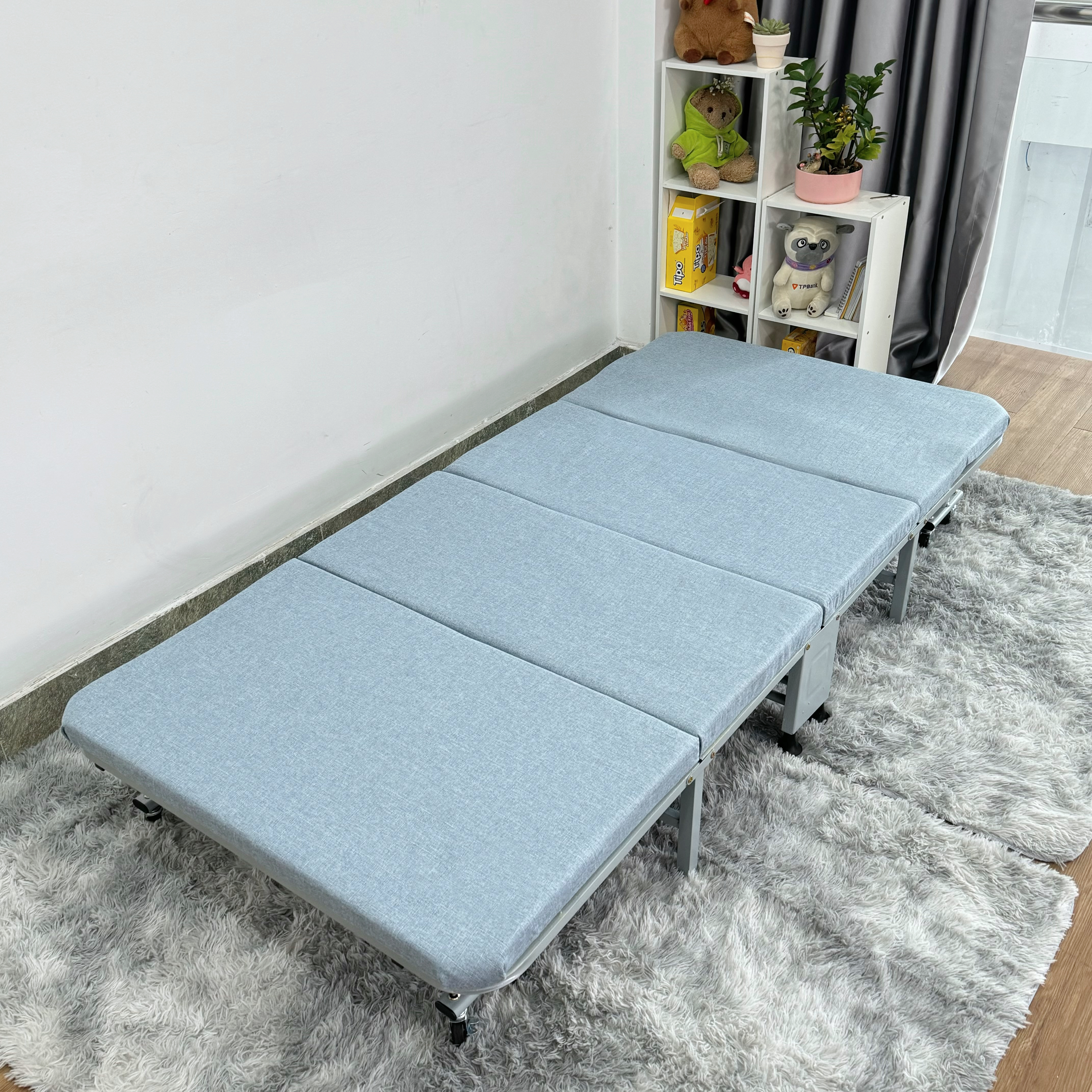 GIƯỜNG GẤP 90CM XANH