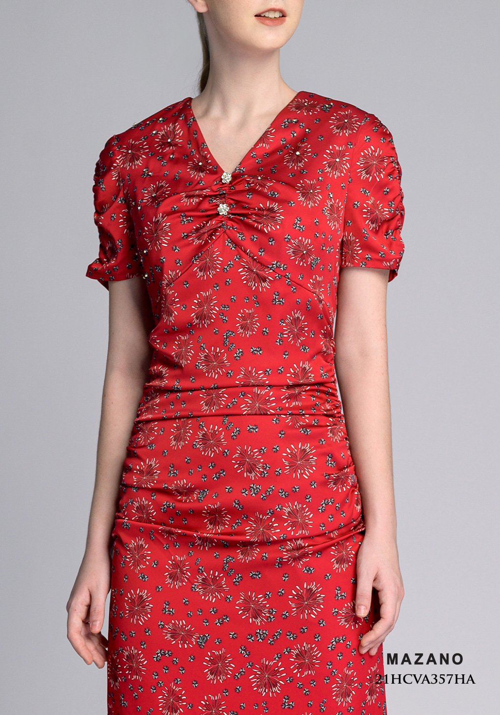 Đầm đỏ nhún eo đính đá_thumbnail_5