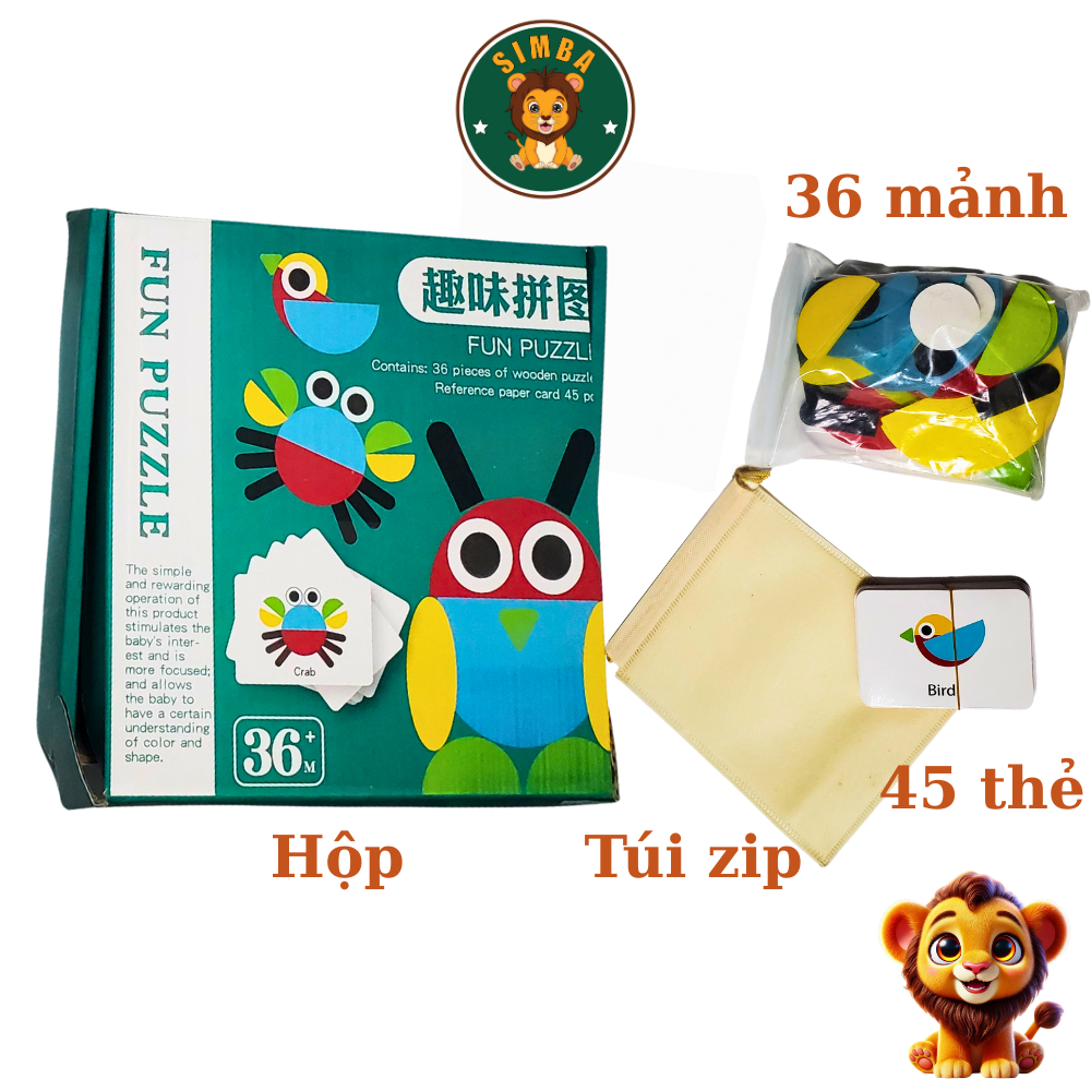Đồ Chơi Gỗ Xếp Hình Theo Mẫu Fun Puzzle Simba Shop Kích Thích Sáng Tạo Rèn Luyện Tư Duy Logic Cho Bé_thumbnail_3
