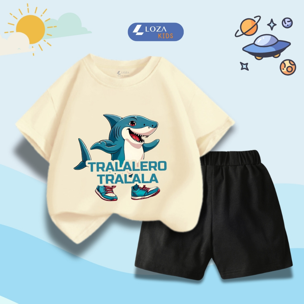 Bộ đồ bé trai in hình Tralalero Tralala -  Loza Kids SB386_thumbnail_3