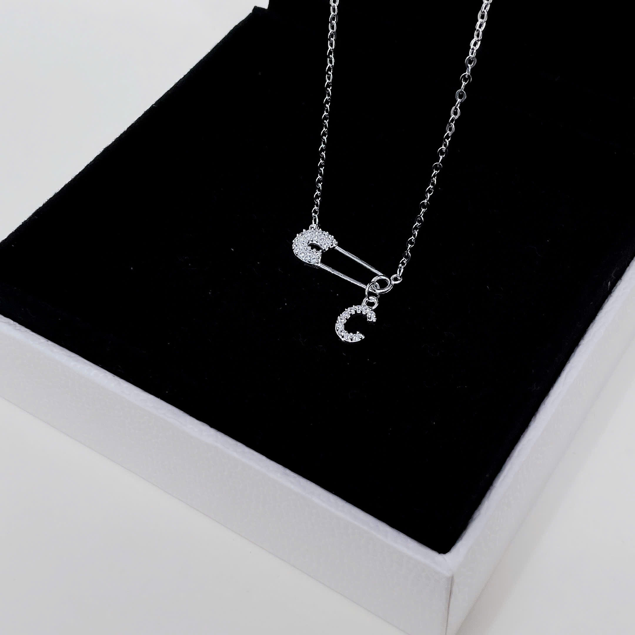 D250 - Dây chuyền Safety pin mix chữ cái theo yêu cầu_thumbnail_2