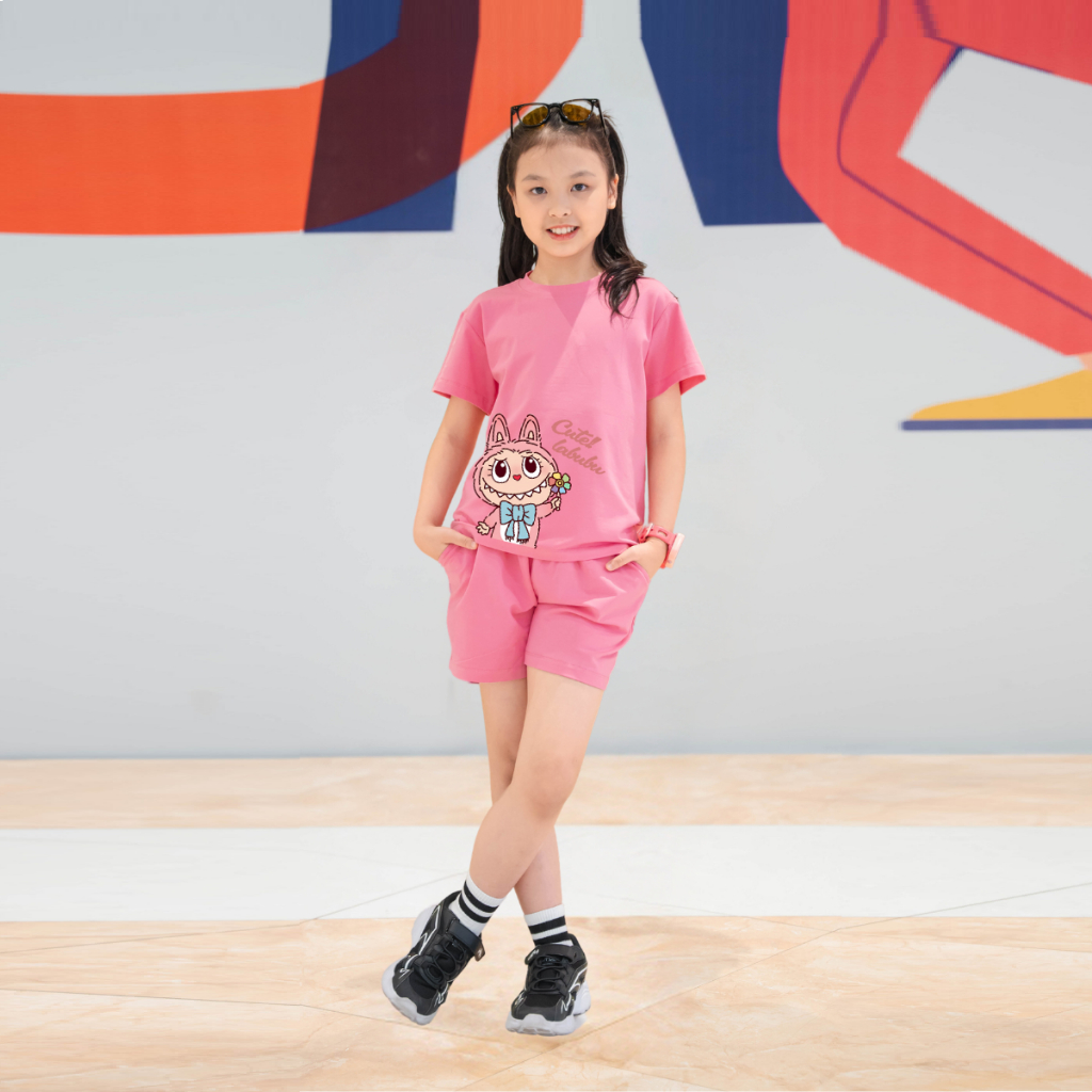 Bộ quần áo bé gái in hình 'Cute Labubu' - Loza Kids SB115_thumbnail_4