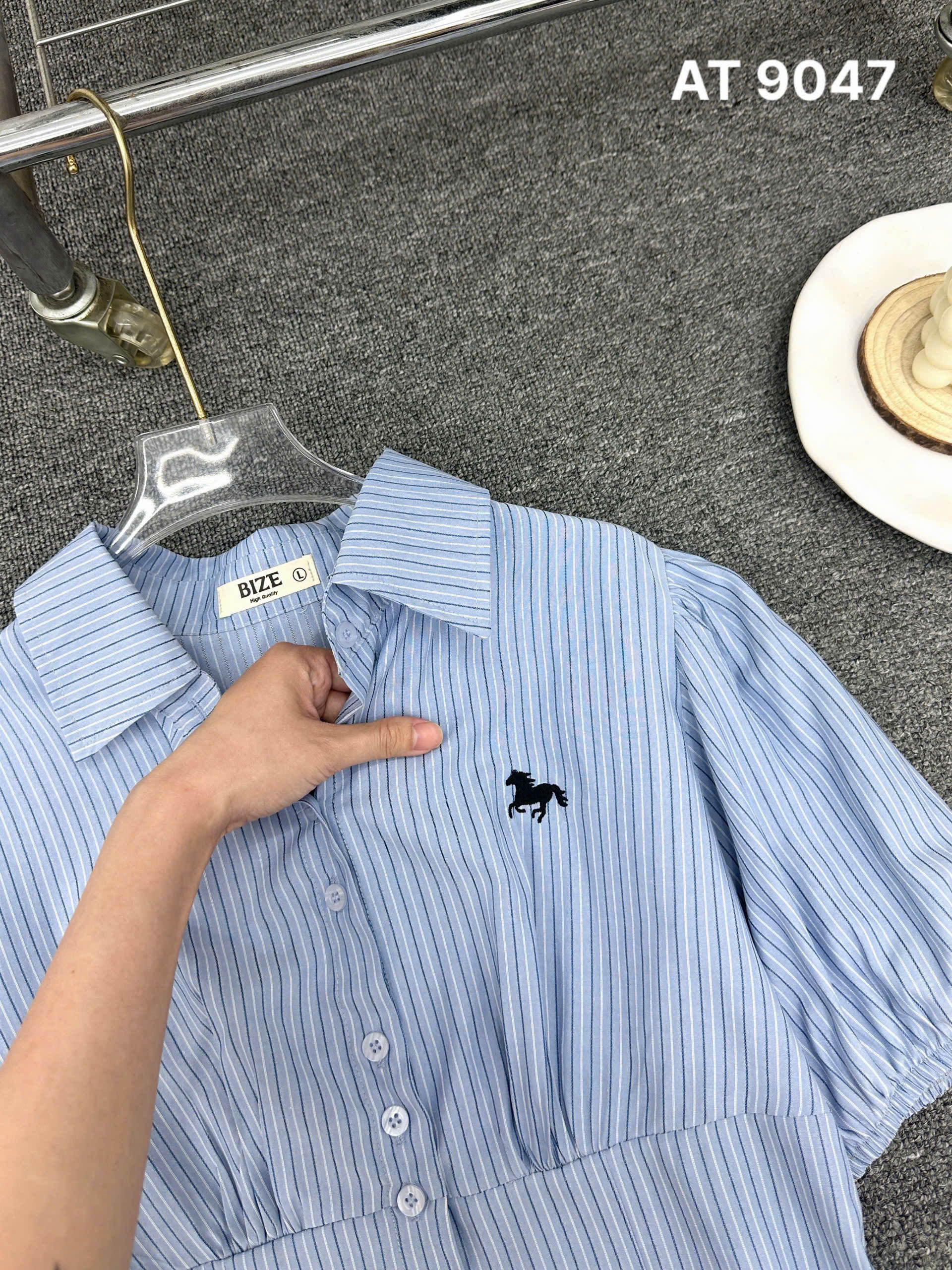 BIGSIZE - Áo sơ mi thêu ngựa T- AT9047_thumbnail_6