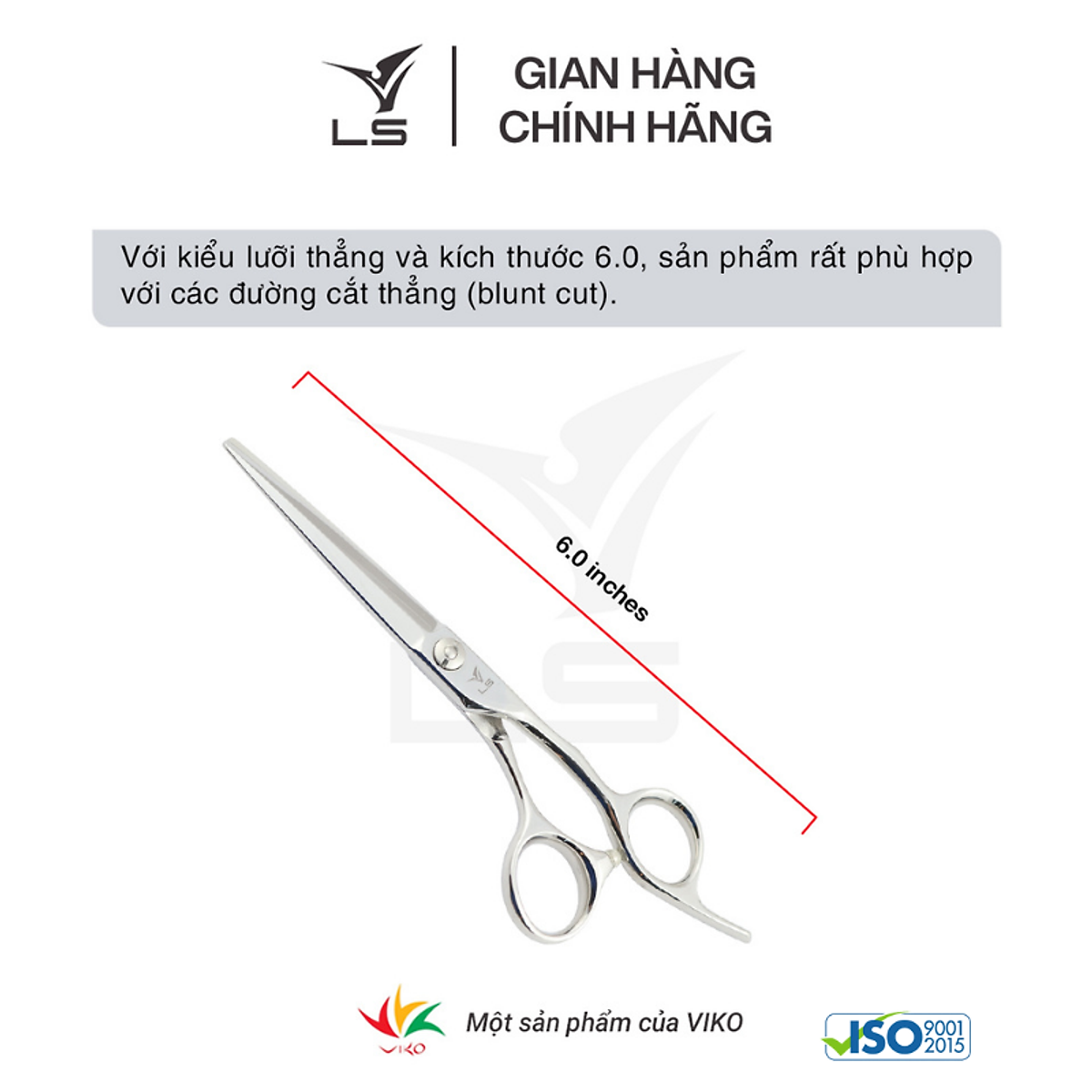 Kéo cắt tóc Viko LS CB23/6.0 - bảo hành 2 năm_thumbnail_11