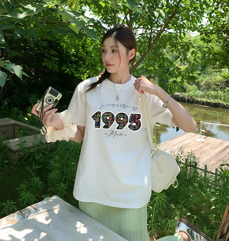Áo thun nữ in năm sinh 1995 form vừa regular vải cotton 4c thoáng mát ARD1782 Miucho Chic in mix_thumbnail_3