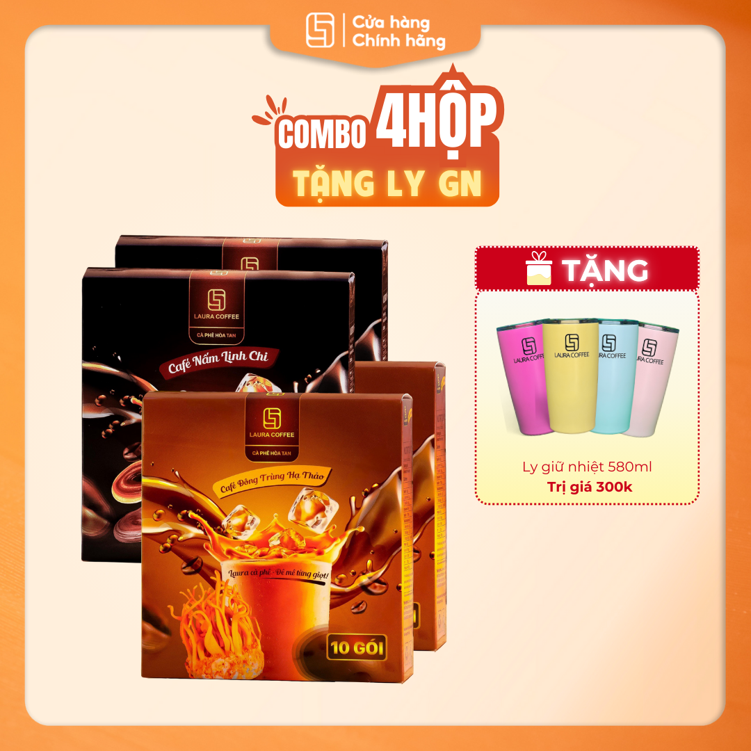 Combo 4 Hộp Cà phê Tặng 1 Ly cà phê Giữ nhiệt_thumbnail_0