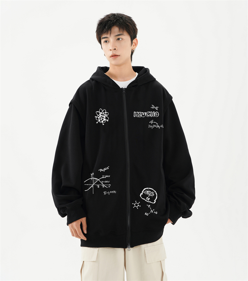 Áo hoodie zip local brand form rộng vải ni dày dặn HZD1634 Miucho Club in mix_thumbnail_3
