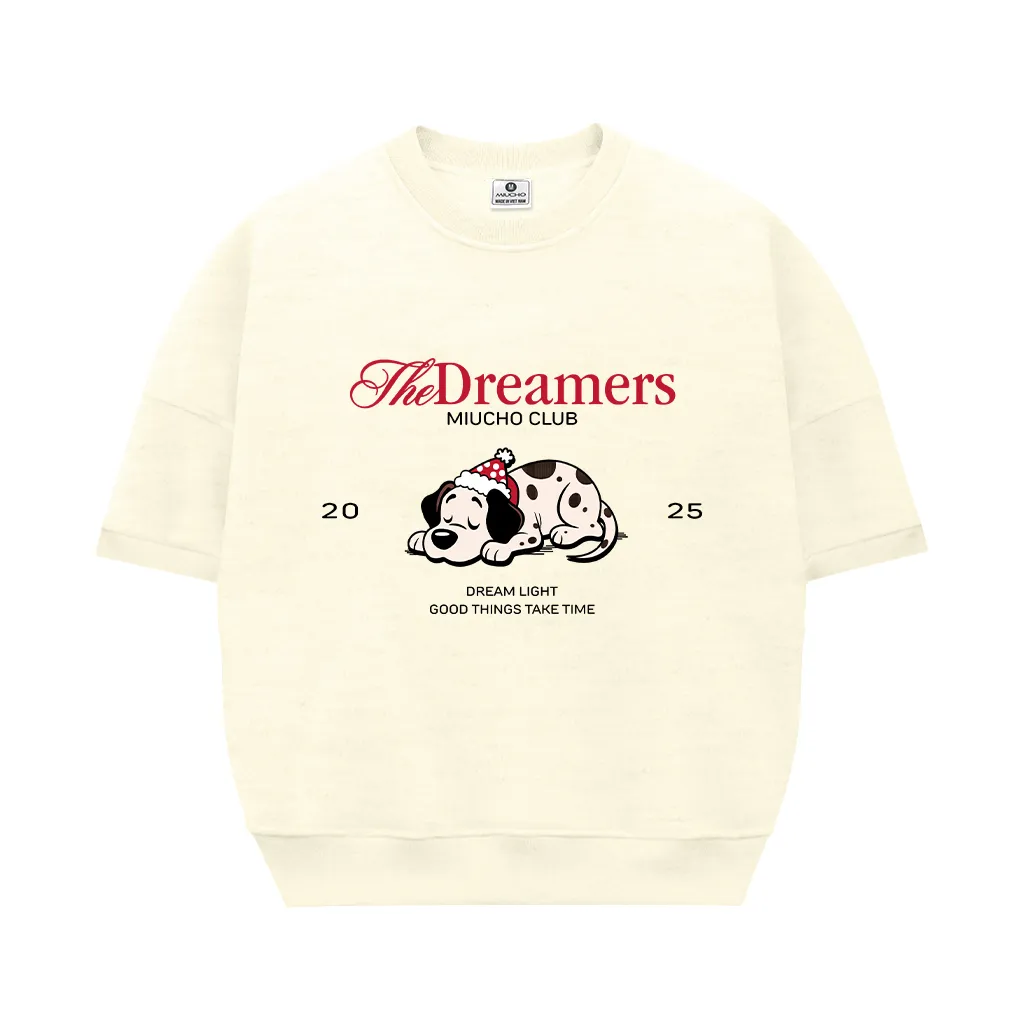 Áo sweater tay ngắn form boxy hình cún dễ thương 2598 Miucho chất vải nỉ 2 da cao cấp thoáng mát in mix_thumbnail_8