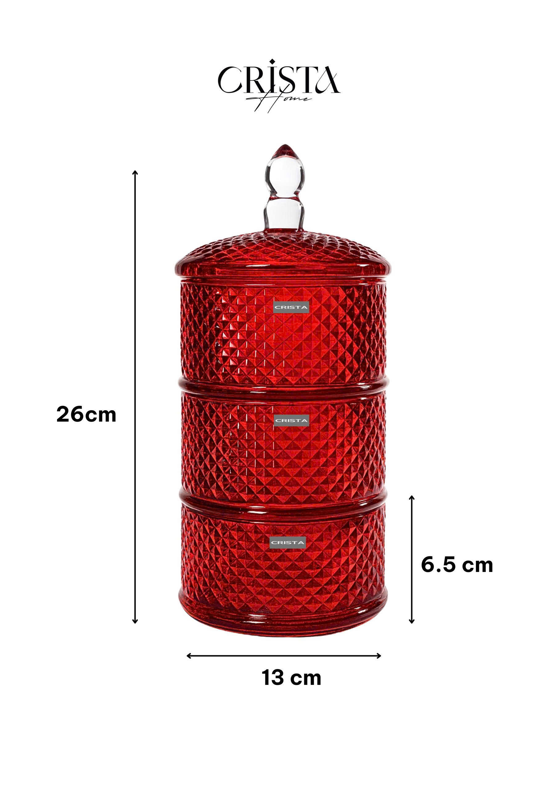 Hũ đựng mứt 3 tầng CRISTA HOME vân kim cương_thumbnail_13