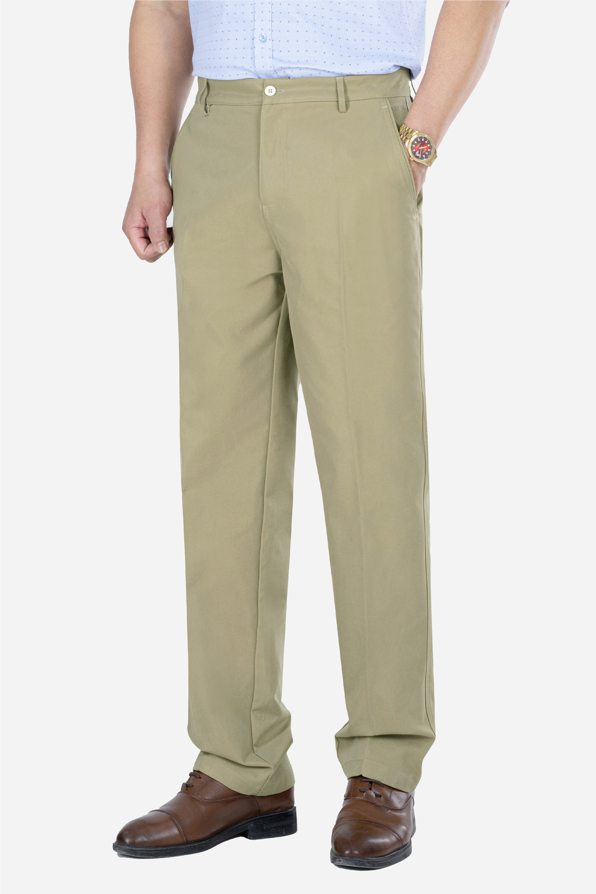 Quần Kaki 0 Li Nam Trung Niên ANCHI Phom Suông Ống Rộng Cao Cấp_thumbnail_2