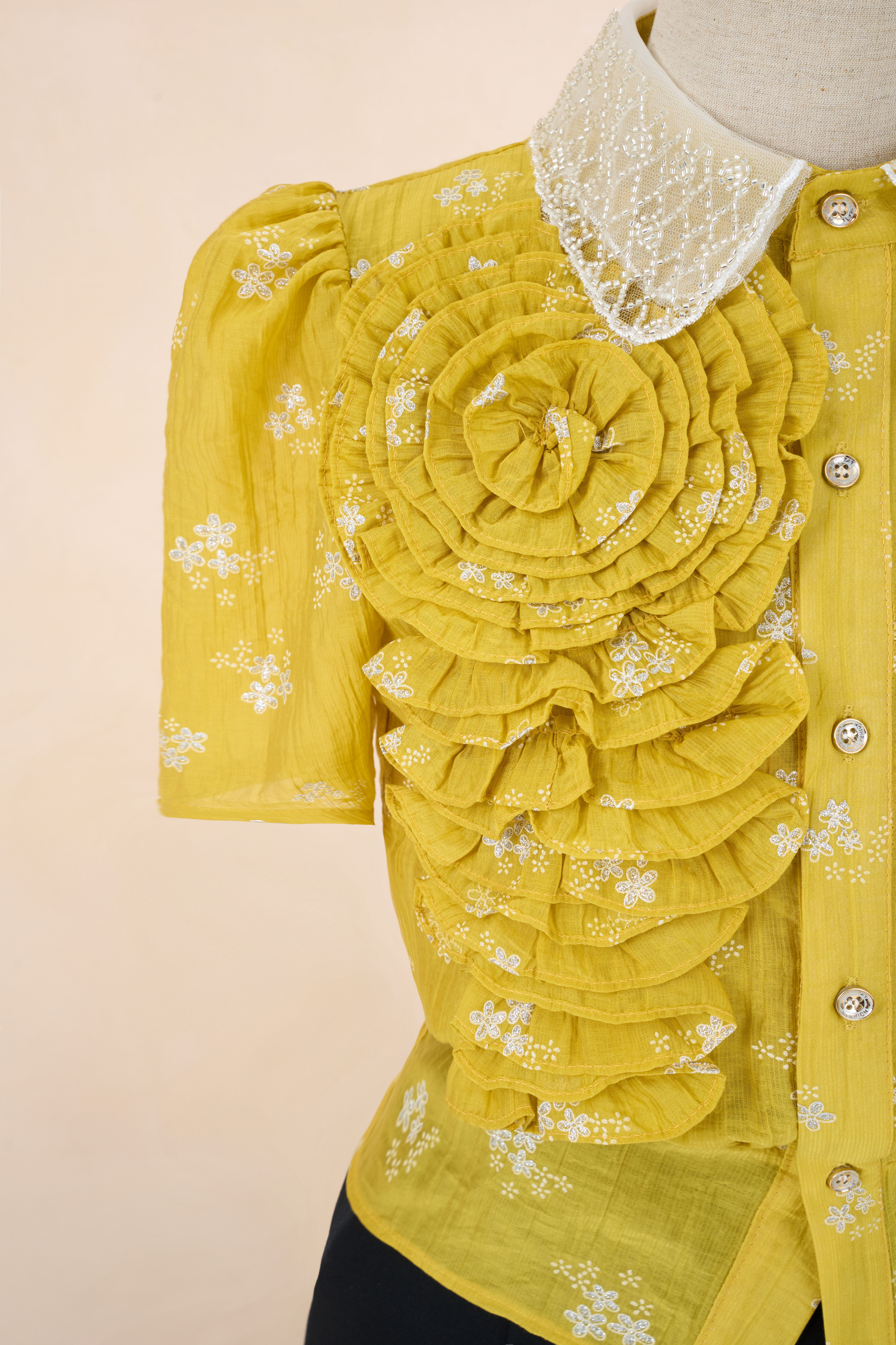 Sơ Mi PL Cổ Cườm Hoa Ngực_thumbnail_3