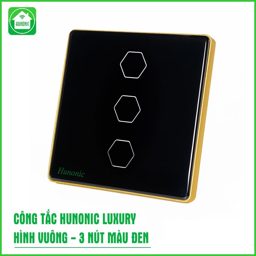 Công Tắc Cảm Ứng Hunonic (Luxury Hình Vuông) Điều Khiển Từ Xa Bằng Điện Thoại_thumbnail_2
