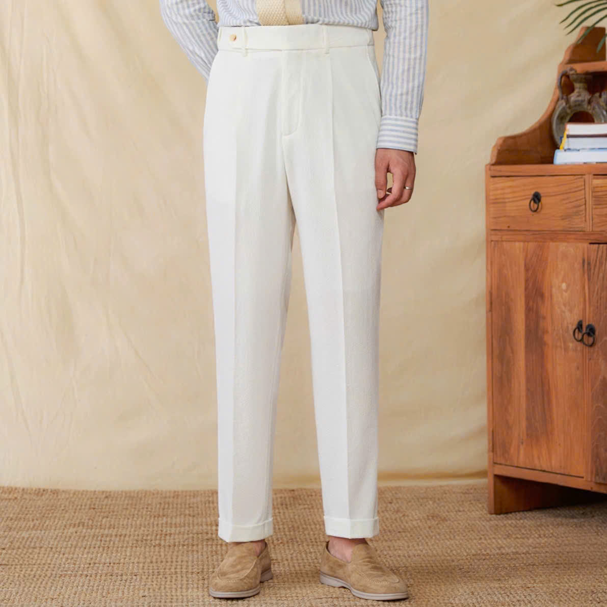 Seersucker Elastic-Waist Trousers Season 2_thumbnail_8