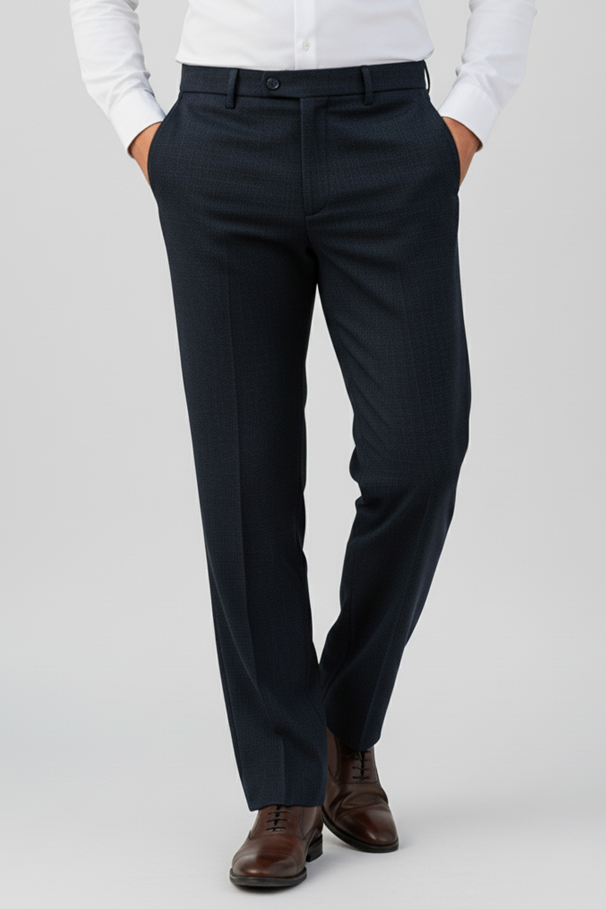 Quần Âu 0 Ly Cổ Điển Tweed Nam Trung Niên Dày Dặn Chống Nhăn_thumbnail_12