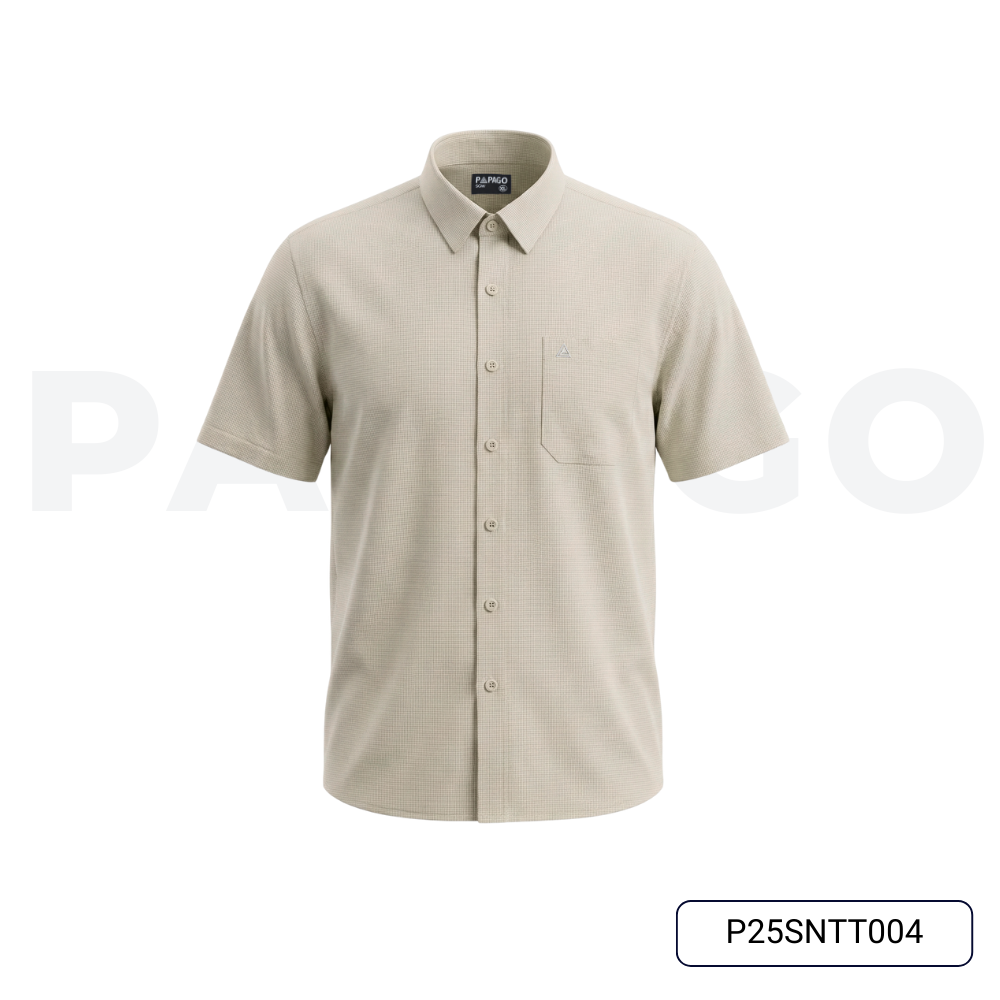 Áo sơ mi nam Trung niên thêu logo PAPAGO tay ngắn lai ngang - P25SNTT004_thumbnail_8