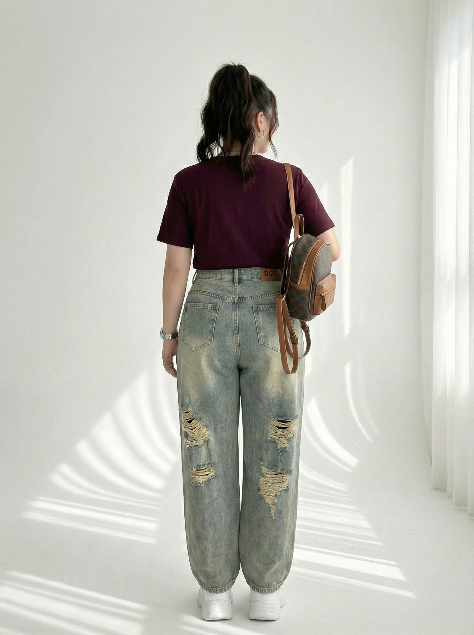 BIGSIZE - Quần baggy rách 2 mặt T-QJ5047_thumbnail_1