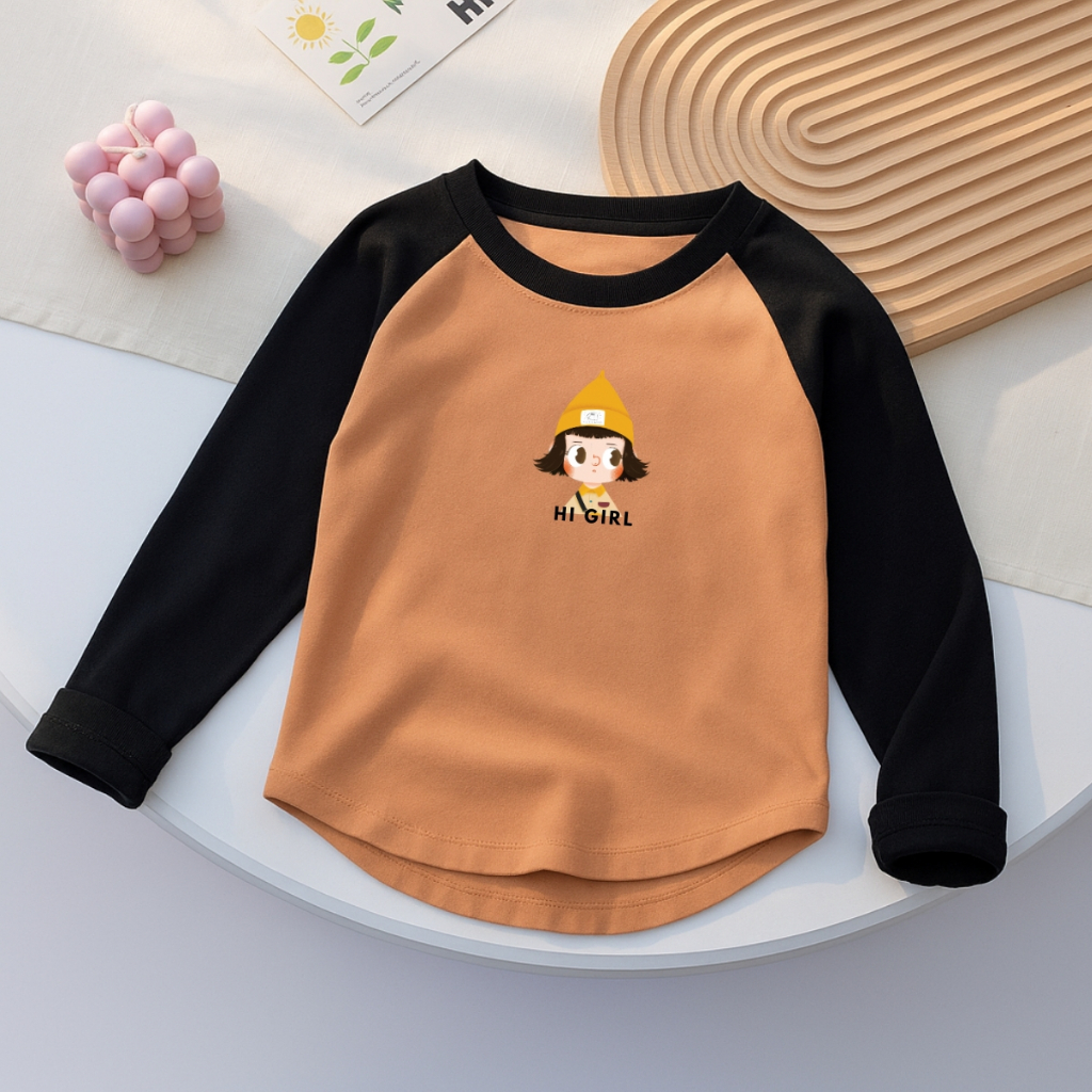 Áo thu đông cho bé gái  in hình bé gái hot trend chất borip co giãn 4 chiều - Loza Kids AD003_thumbnail_9