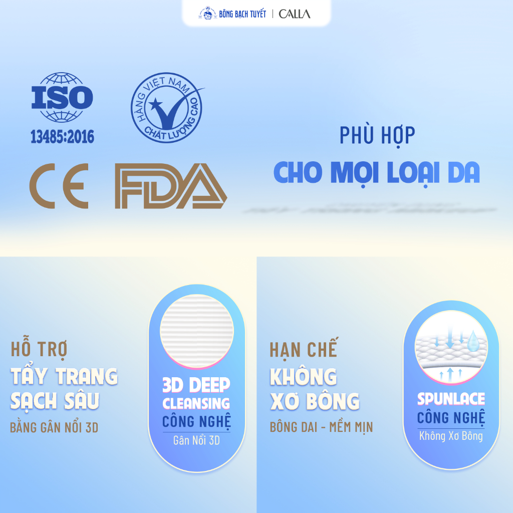 [CALLA] Bông tẩy trang Calla mềm mịn (vàng)_thumbnail_2