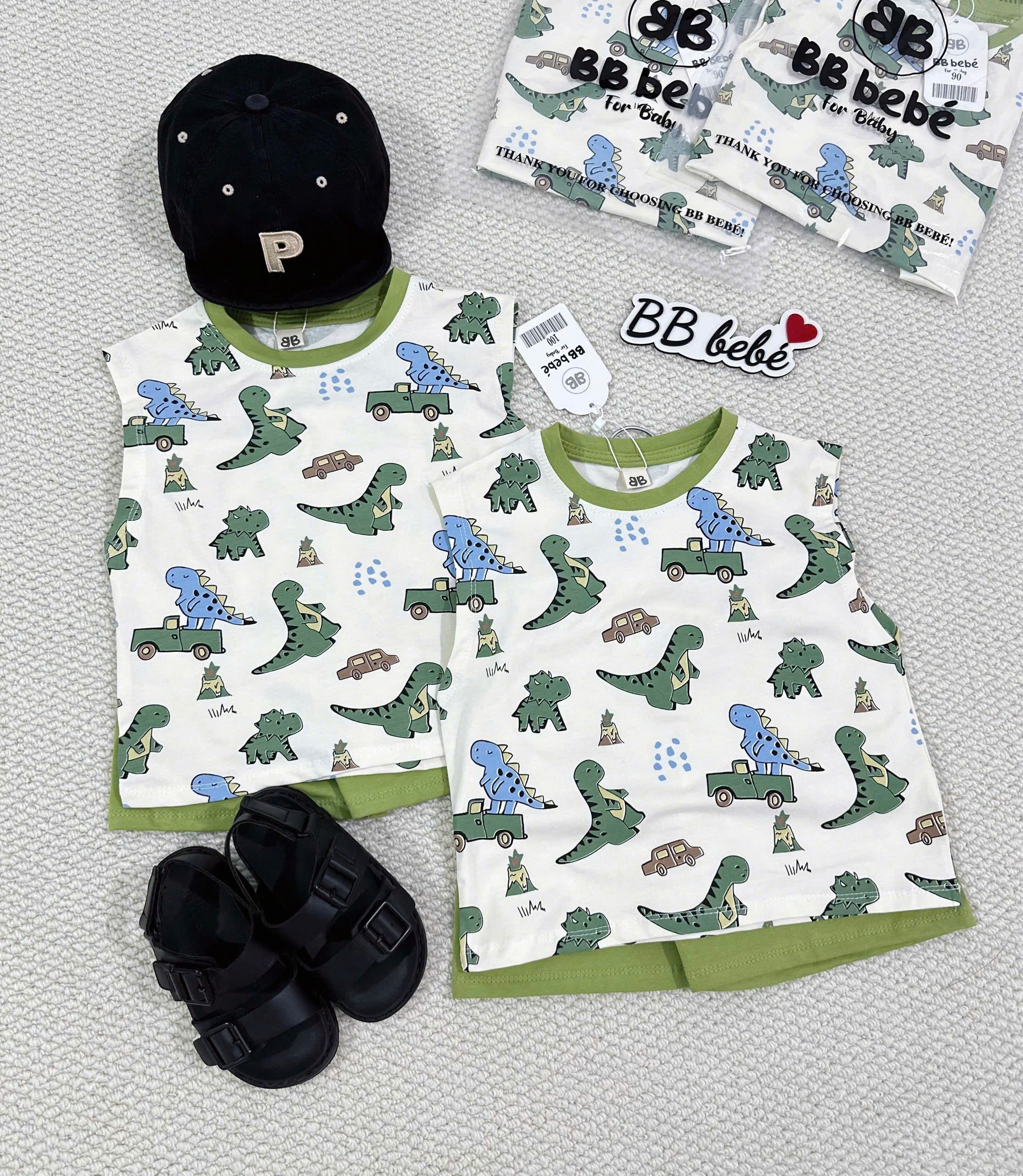 R50 BỘ BA LỖ TAY HẾN KHỦNG LONG XANH- A201.628