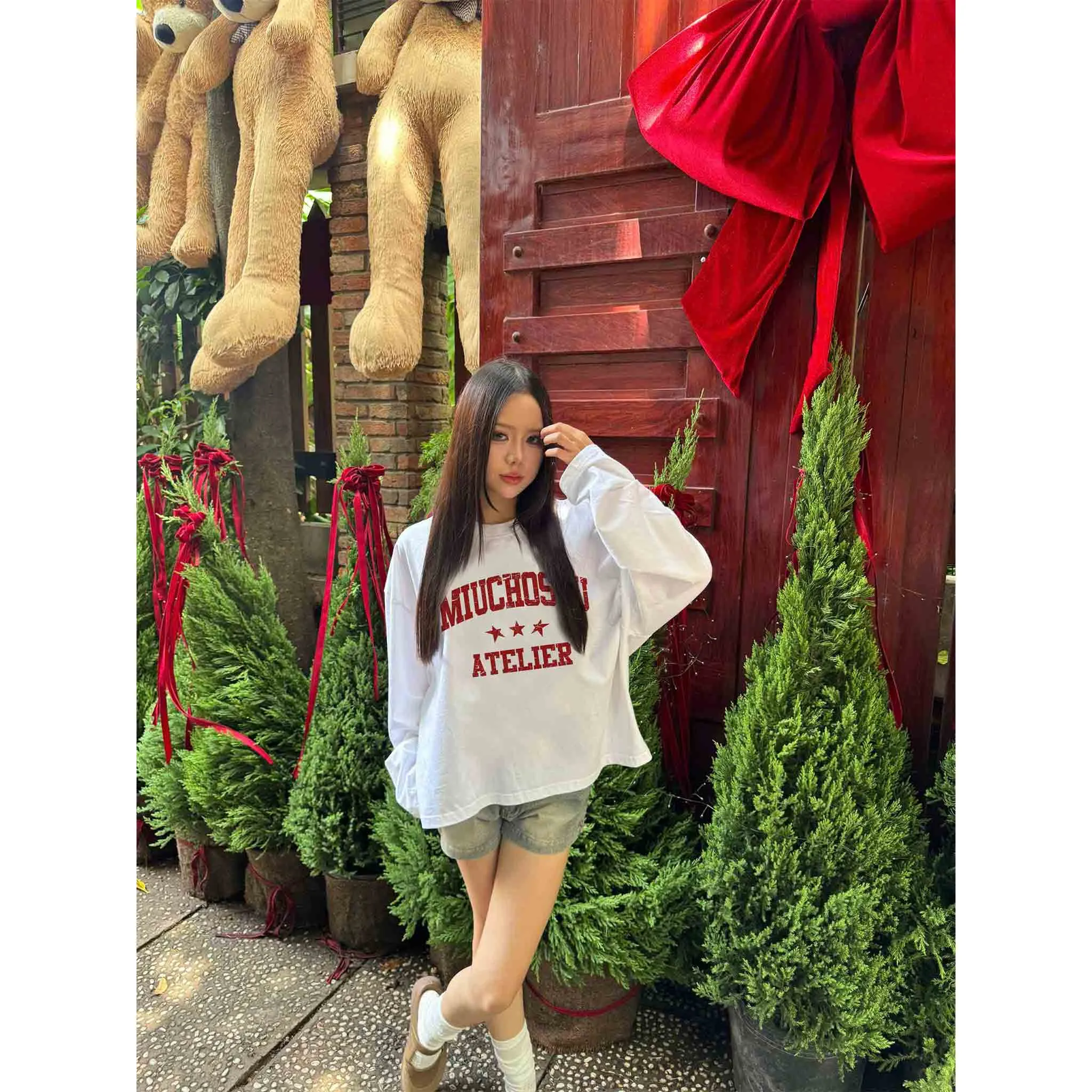 Áo thun boxy tay dài local brand Miucho Club vải cotton thoáng mát cổ tròn in mix 2676_thumbnail_6