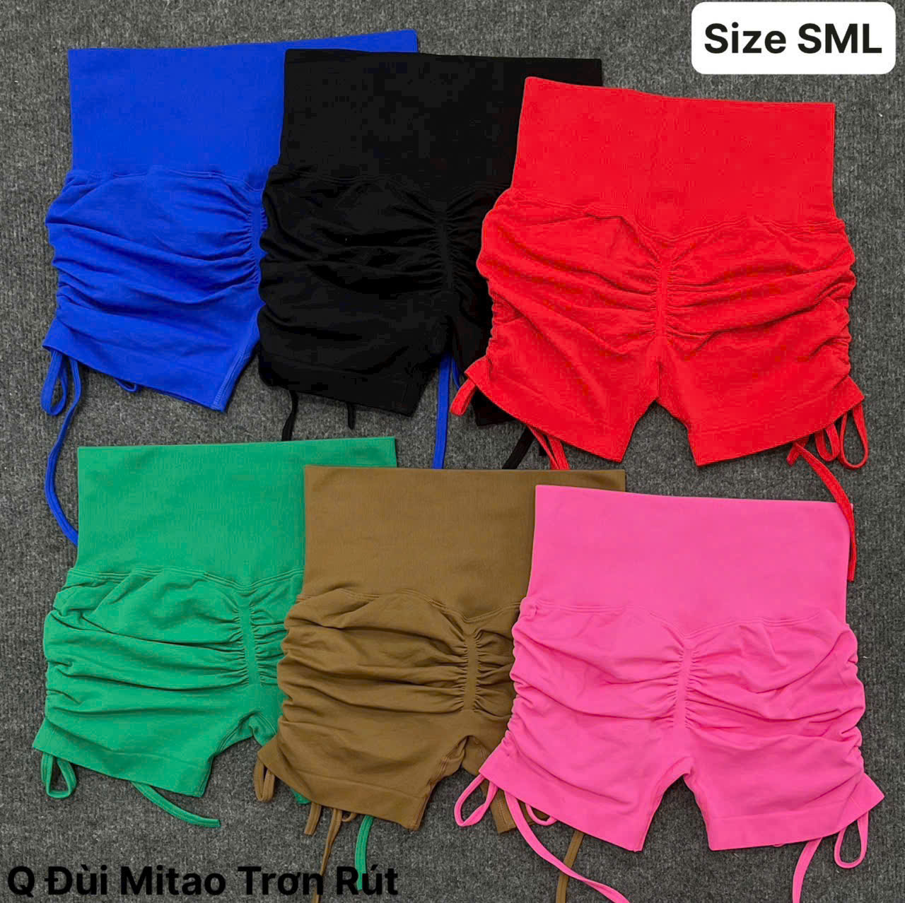 Quần Đùi Thể Thao Chun Mông, Dáng Ôm Body, Dây Rút 2 Bên_thumbnail_3