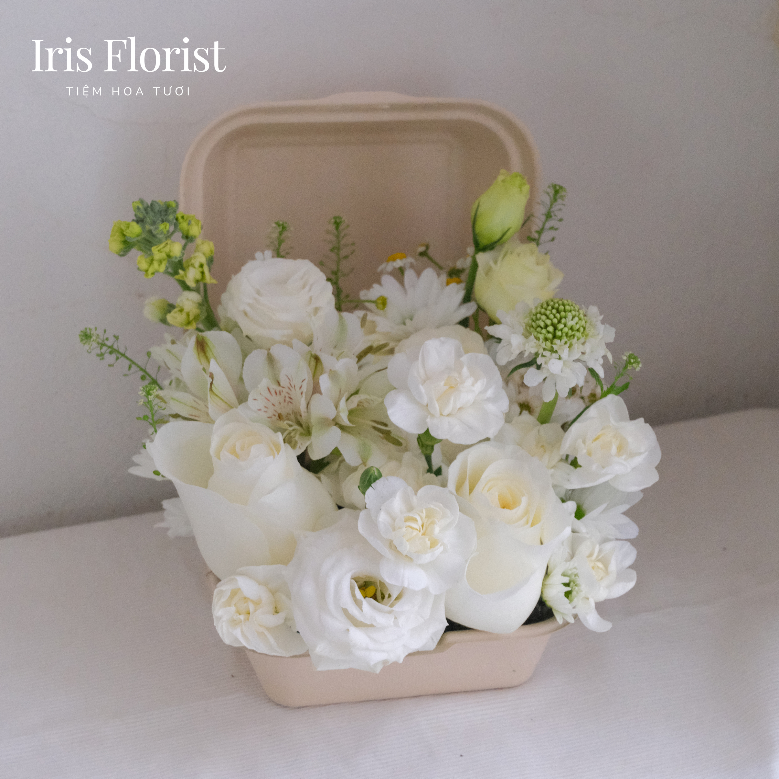 Hộp hoa Bento (Màu: Hồng/ Trắng/ Xanh/ Cam/ Đỏ)_thumbnail_1