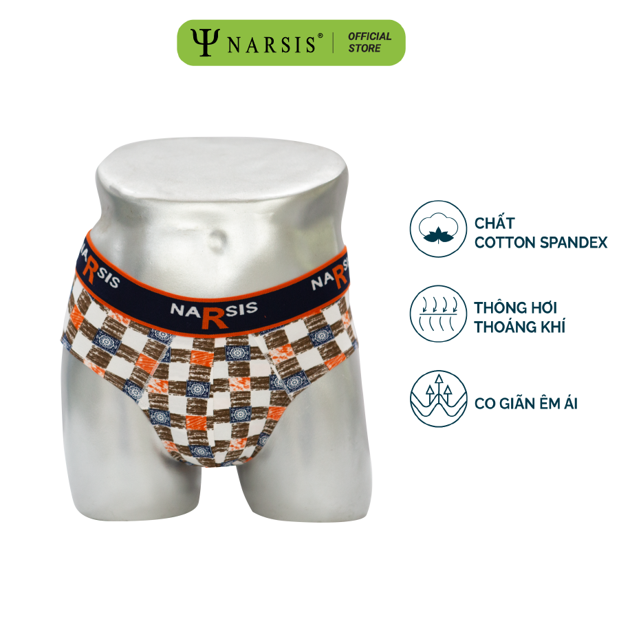 QUẦN SỊP NAM Ô BÀN CỜ NARSIS - CẠP BẢN TO CHẤT VẢI COTTON CO GIÃN 4 CHIỀU CÓ LỚP LÓT KHÁNG KHUẨN ..._thumbnail_2
