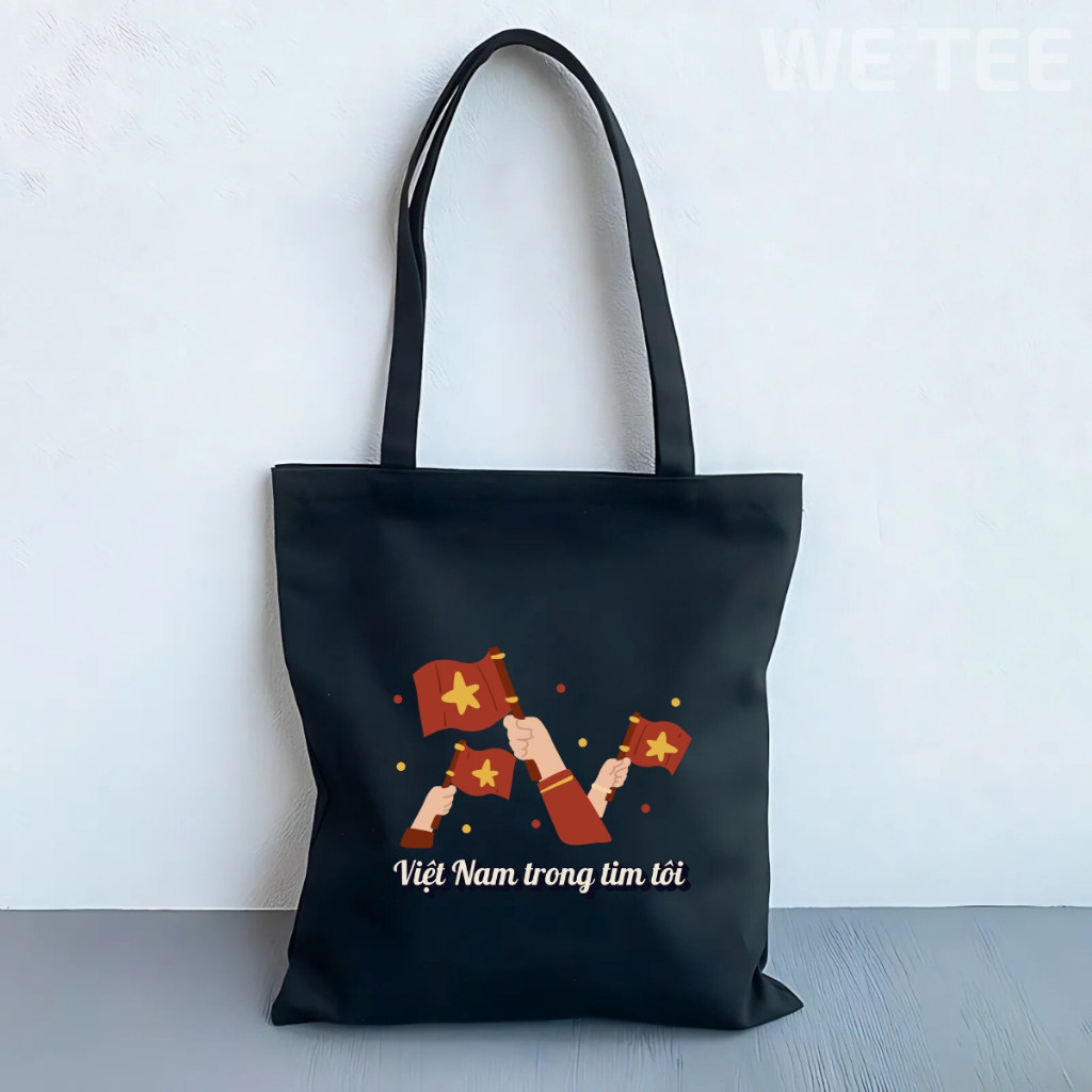 Túi tote vải canvas Tự hào tôi là người Việt Nam có khoá kéo và ngăn phụ, đi học đi chơi - TOTE19_thumbnail_16