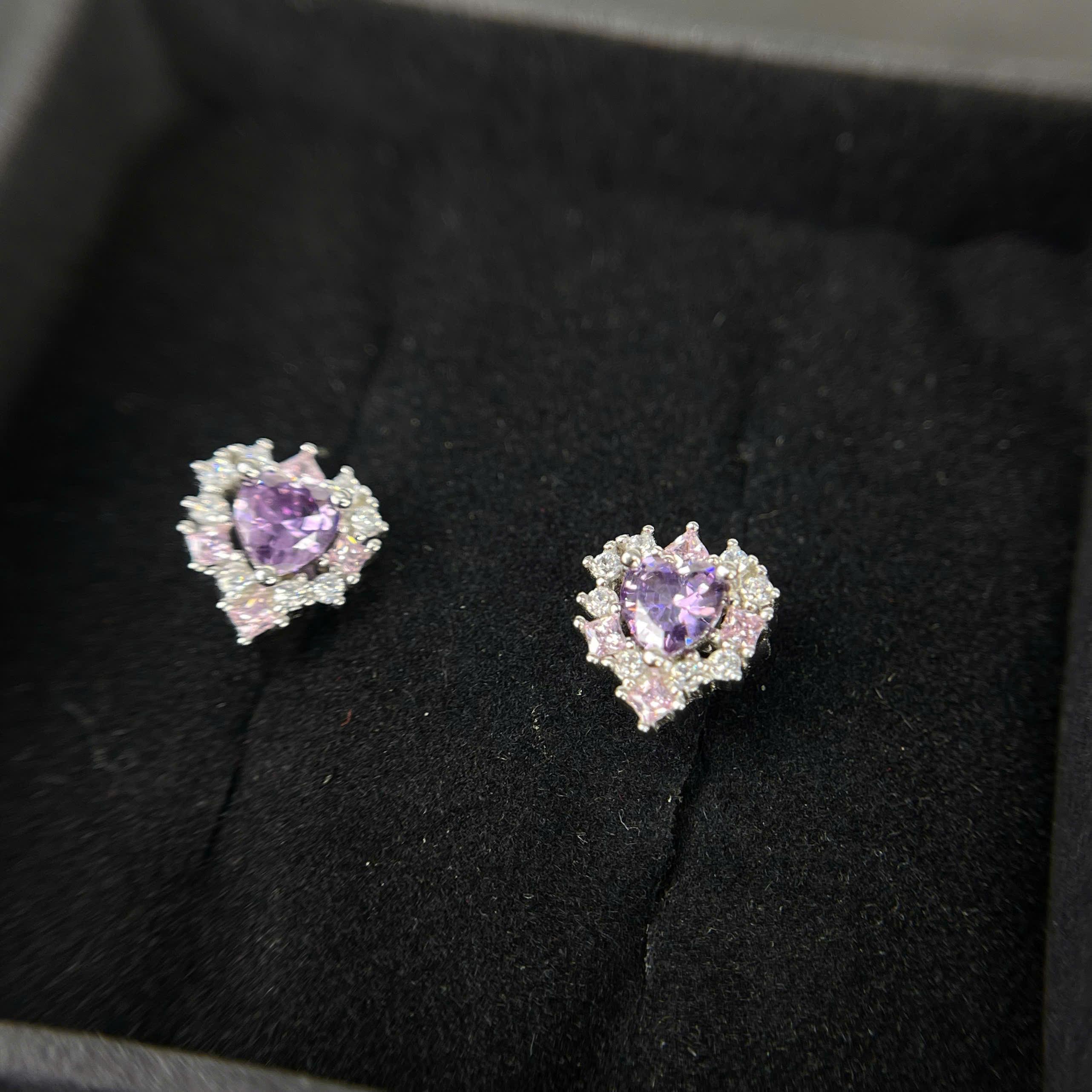 Khuyên kiểu bạc tim tím xi bạch kim_thumbnail_1