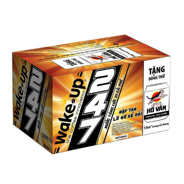 Nước Tăng Lực Vị Cà Phê Wake Up 247 thùng 24 Chai 330ml_thumbnail_3