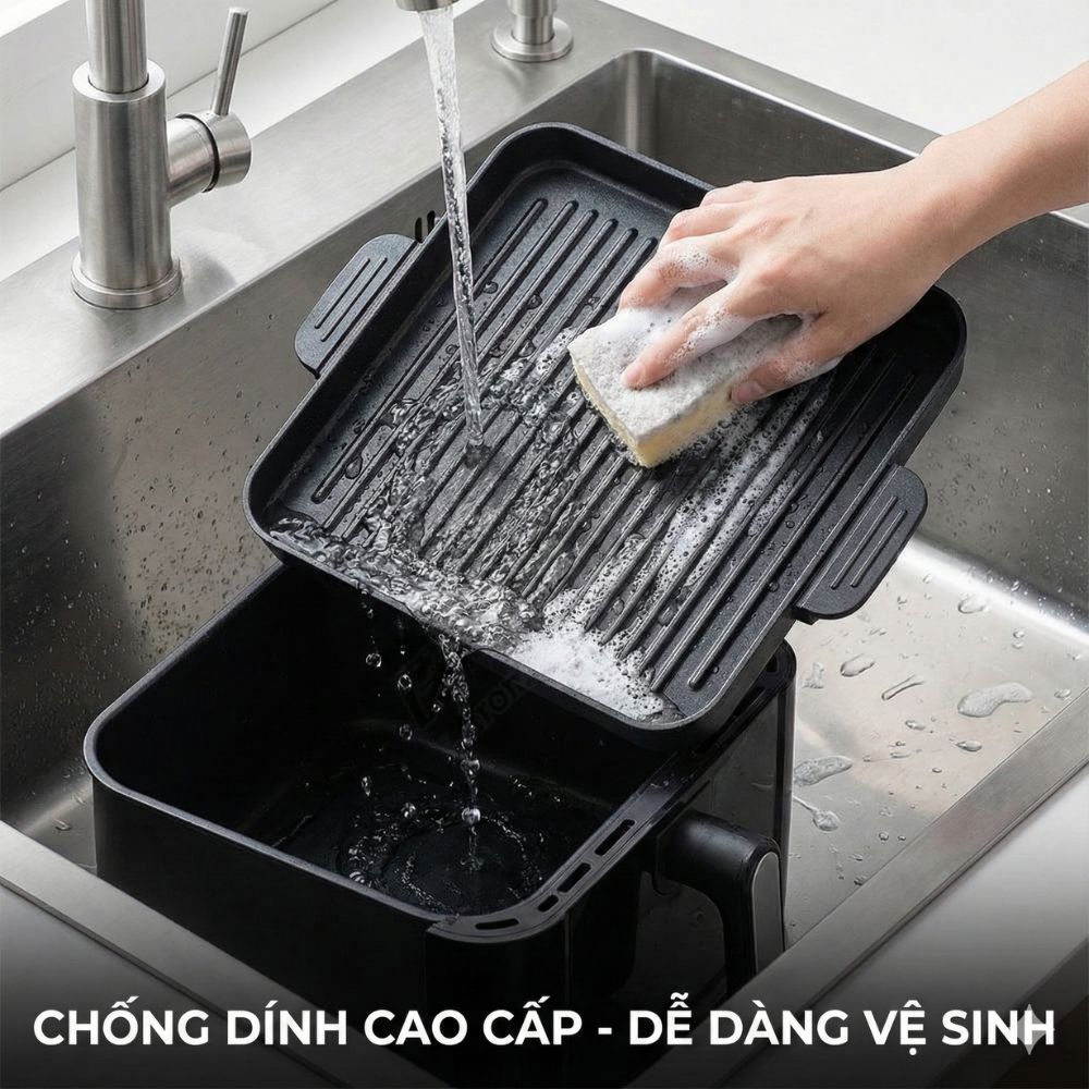 Nồi Chiên Không Dầu Kèm Vỉ Nướng 2-in-1 Mishio MK407: Nâng Tầm Món Ngon, Tiện Lợi Vượt Trội_thumbnail_9