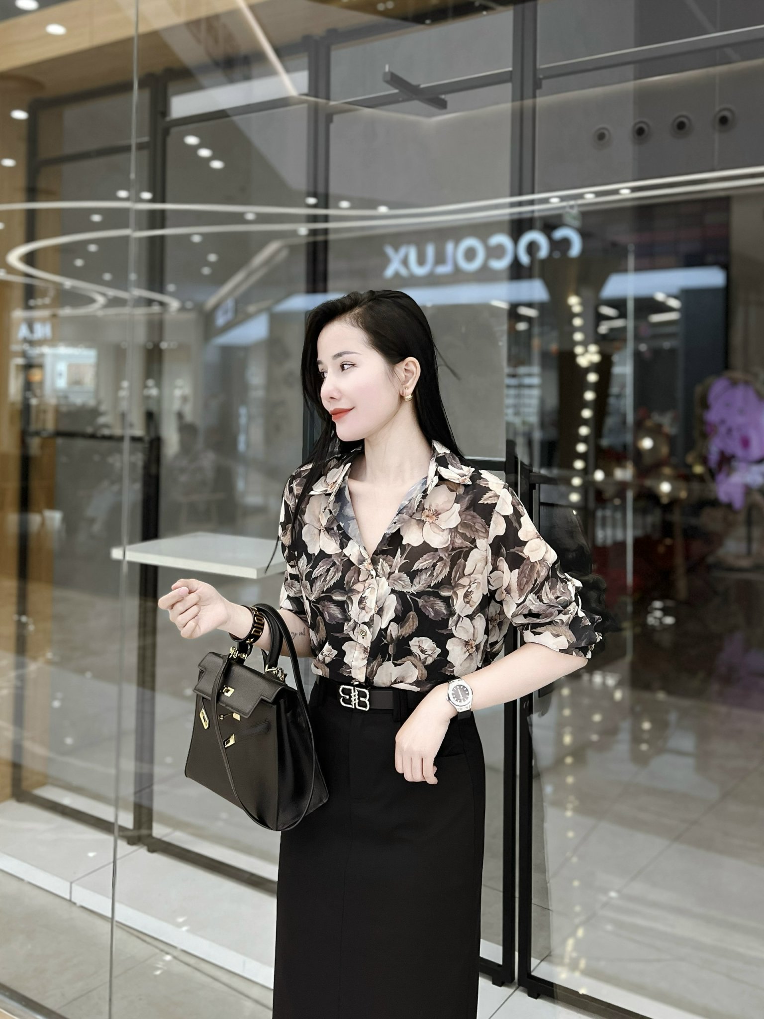 Áo Sơ Mi Hoa Tơ Phong Cách Thời Trang Hiện Đại