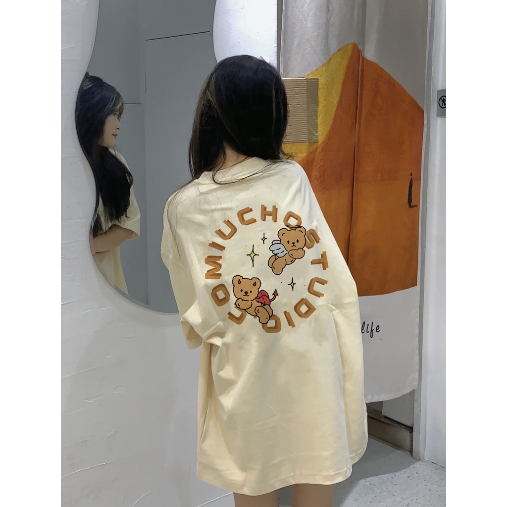 Áo thun unisex form rộng AT329 Miucho basic tee tay lỡ dành cho nam nữ in graphic_thumbnail_3