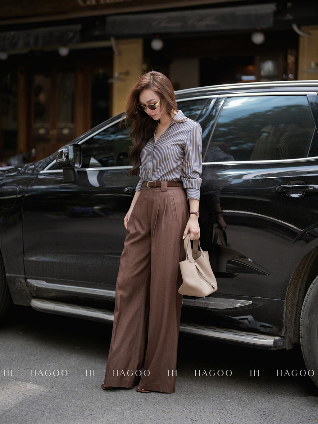 Áo sơ mi cổ nhọn bản cổ liền HAGOO_thumbnail_5