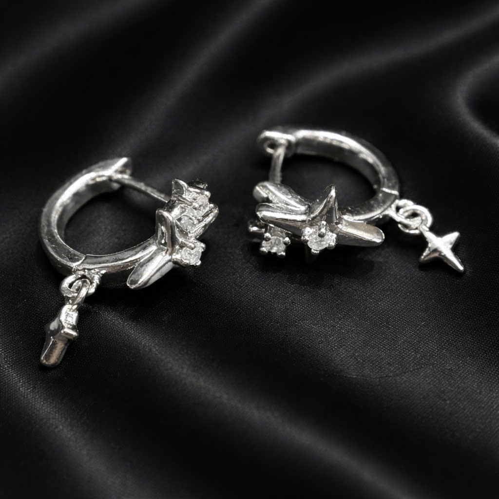 Khuyên vòng kiểu sao 4 cánh 8mm