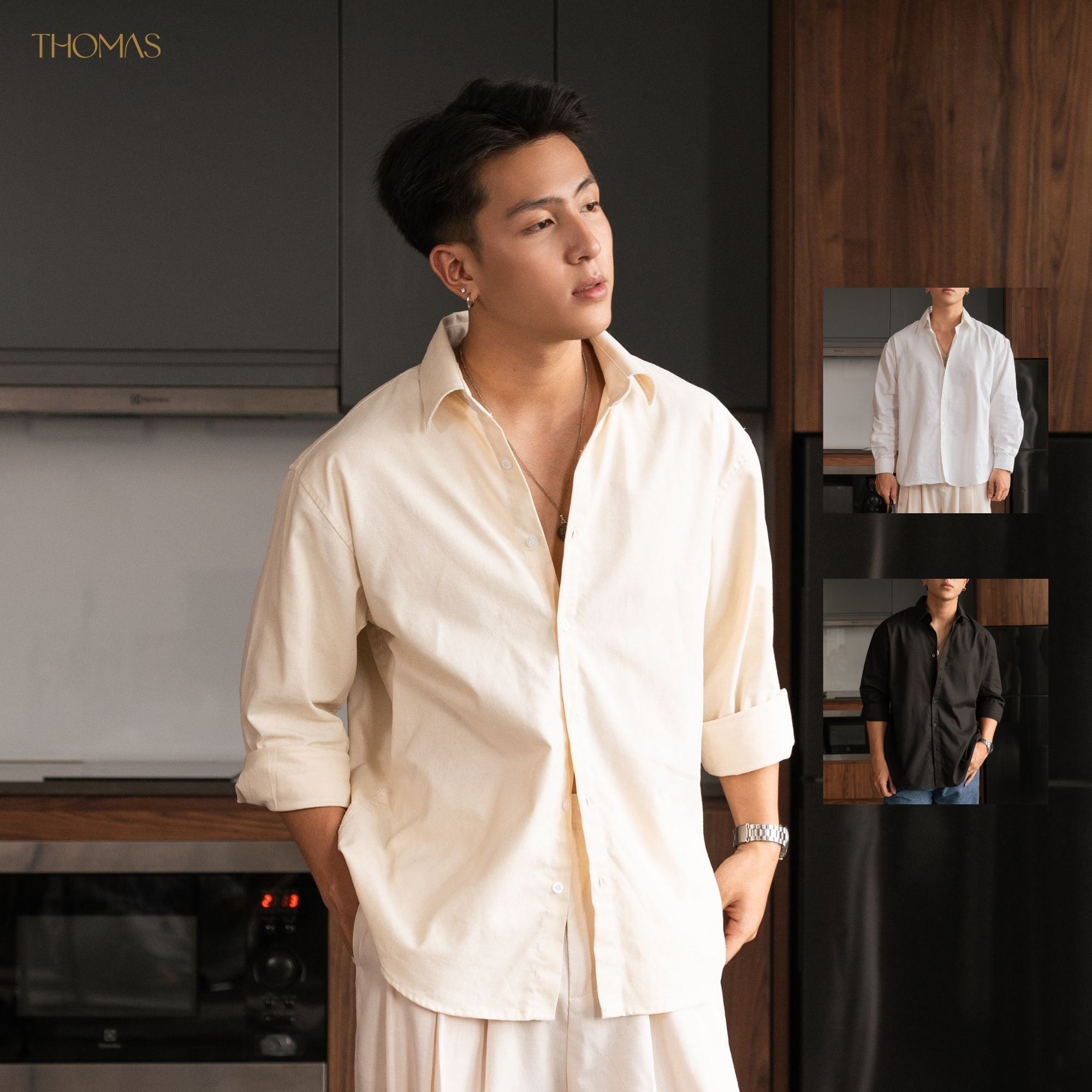 Áo Sơ Mi Dài Tay Kevin Vải Linen Form Relaxed