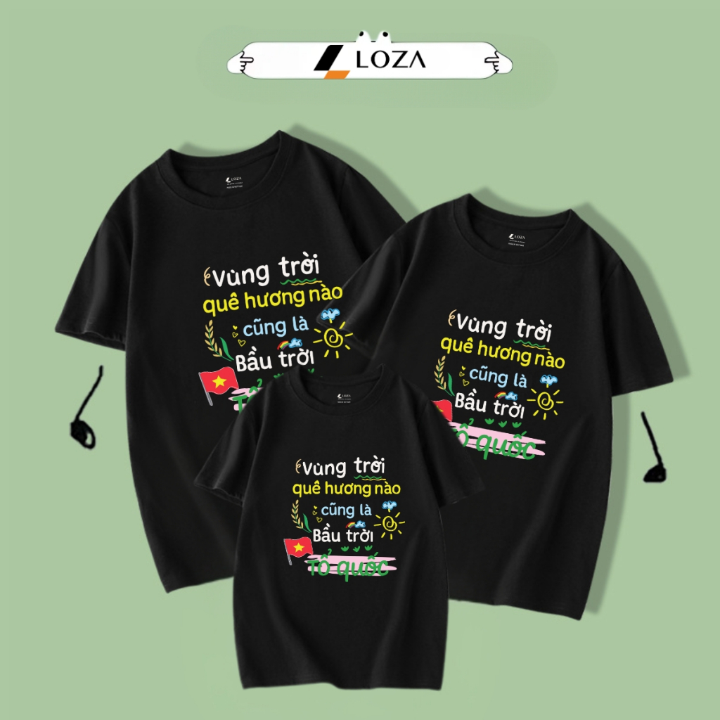 [Form rộng] Áo phông gia đình 'Vùng trời quê hương' 3-4-5 người - LOZA RT3176-AT3176_thumbnail_3