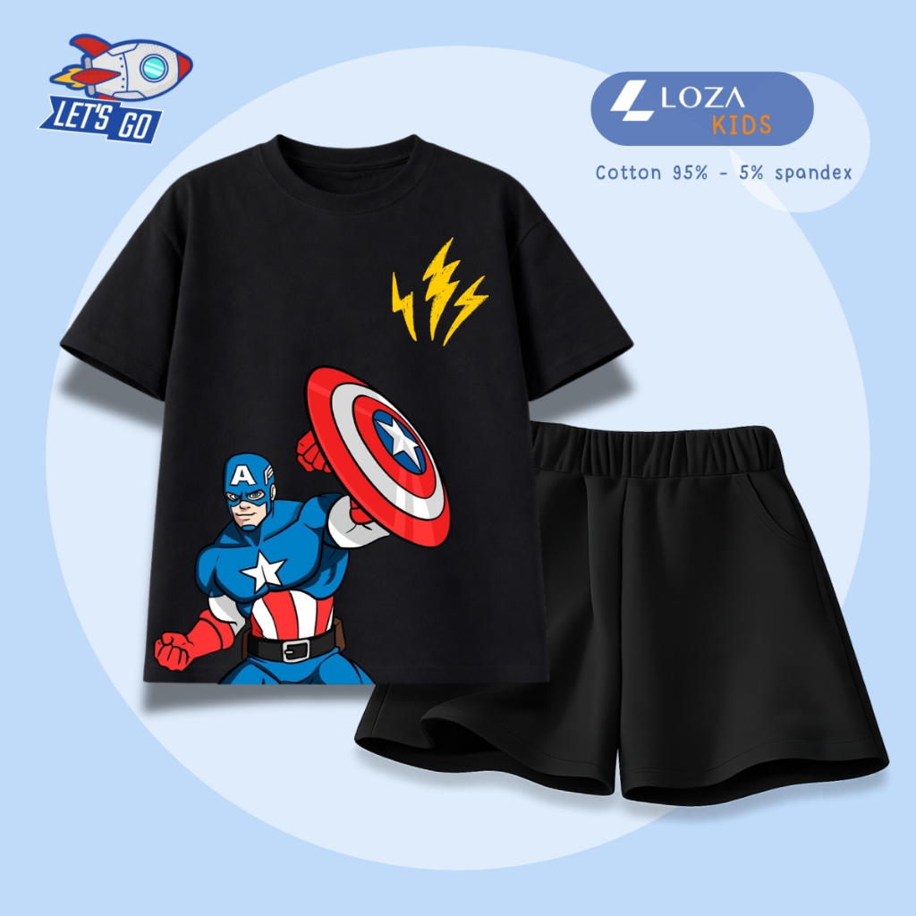 Set bộ bé trai hình Captain cầm khiên -  Loza Kids SB637_thumbnail_4