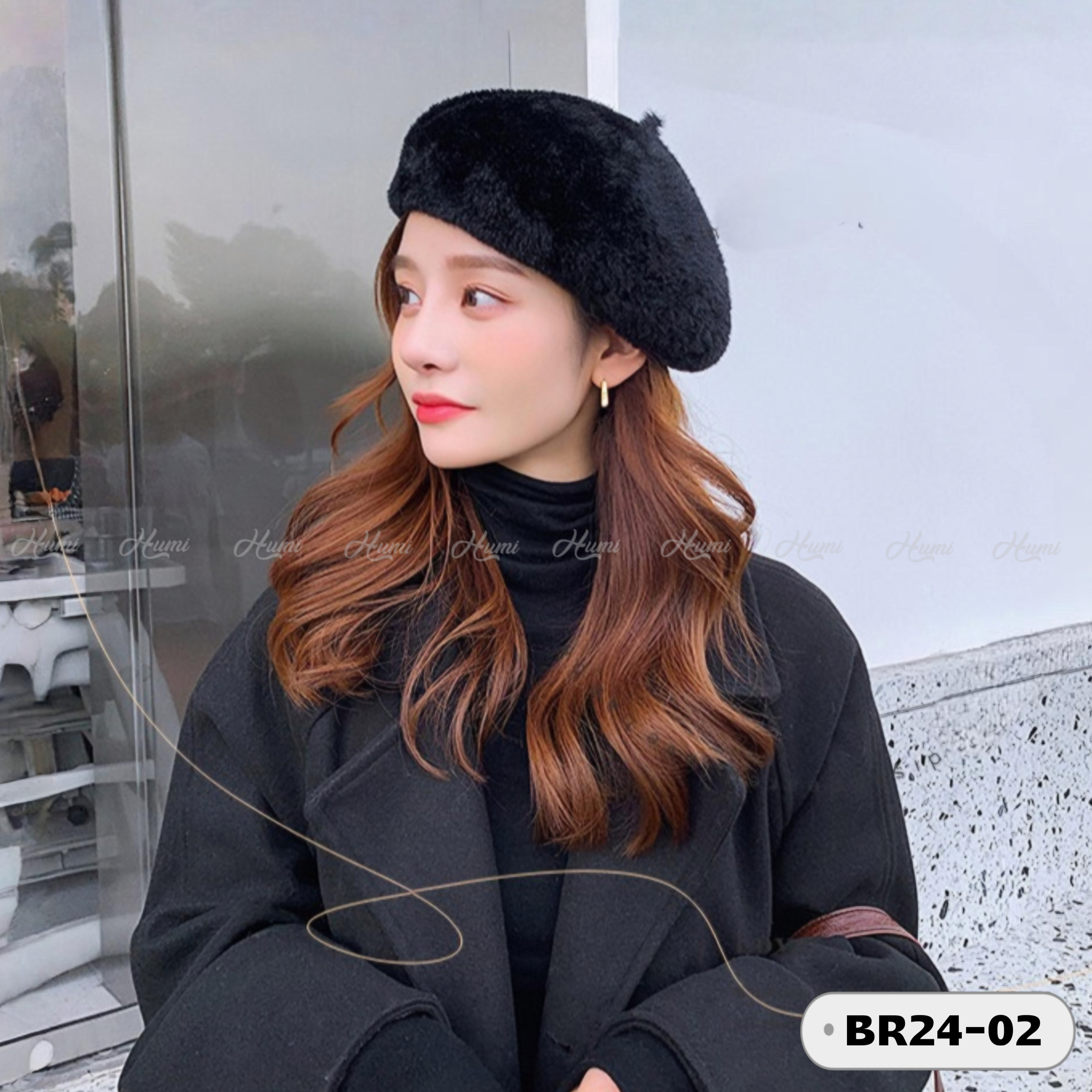 MŨ NỒI LÔNG (BR24-02 Đen)