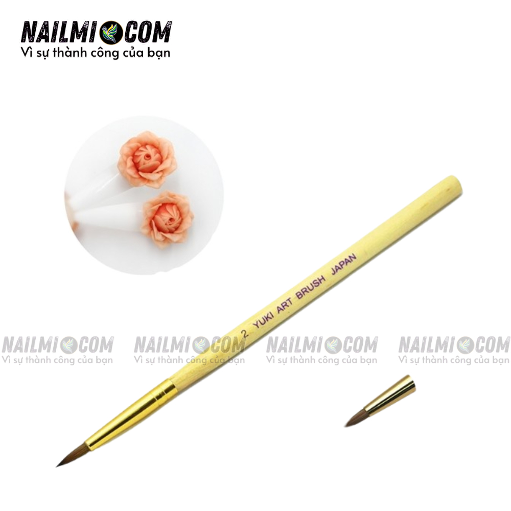 Cọ đắp hoa - cọ nặn hoa - số 2 - YUKI - cán gỗ_thumbnail_2