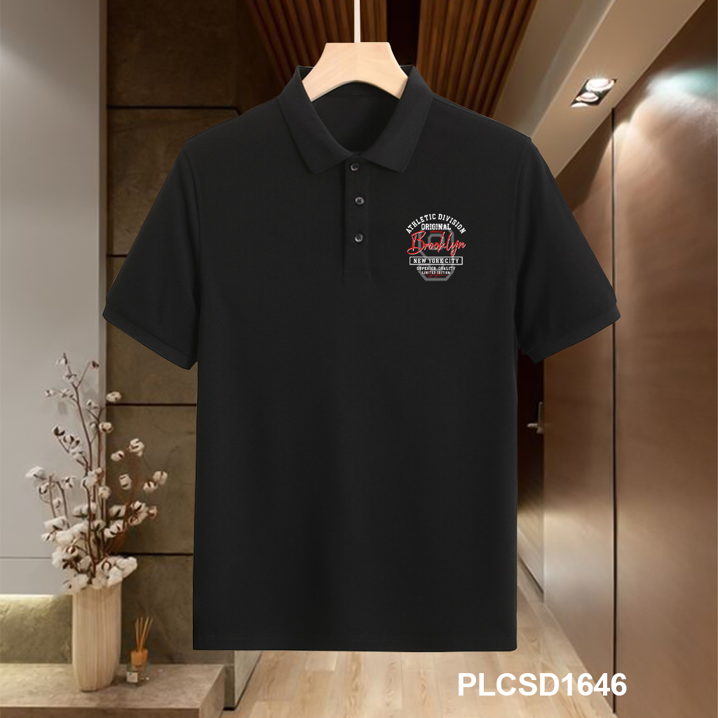 Áo polo nam form vừa vải cá sấu đứng form PLCSD1646 Miucho Iconic in typography_thumbnail_5